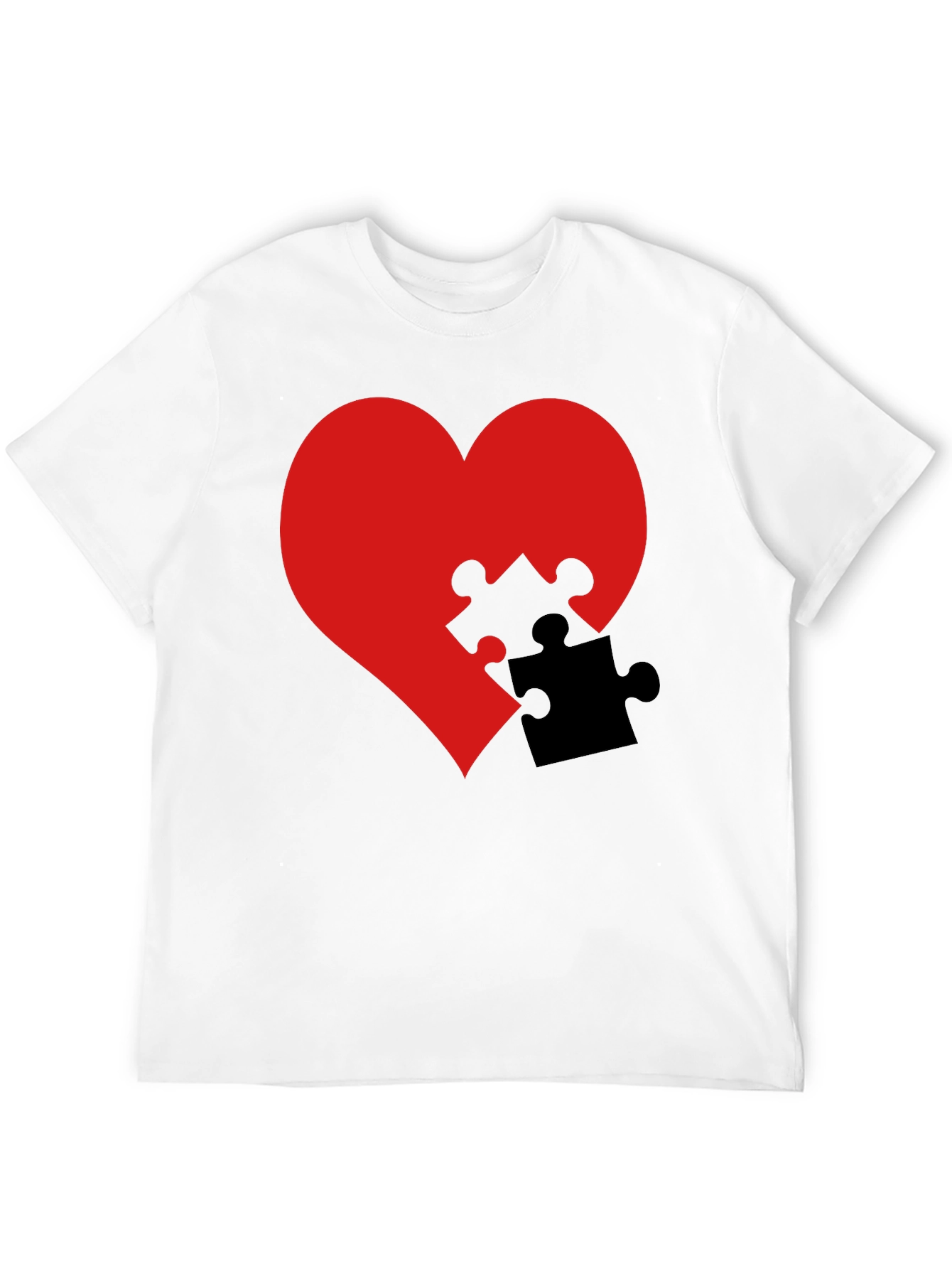 Heart Puzzle Piece Graphic Tee
