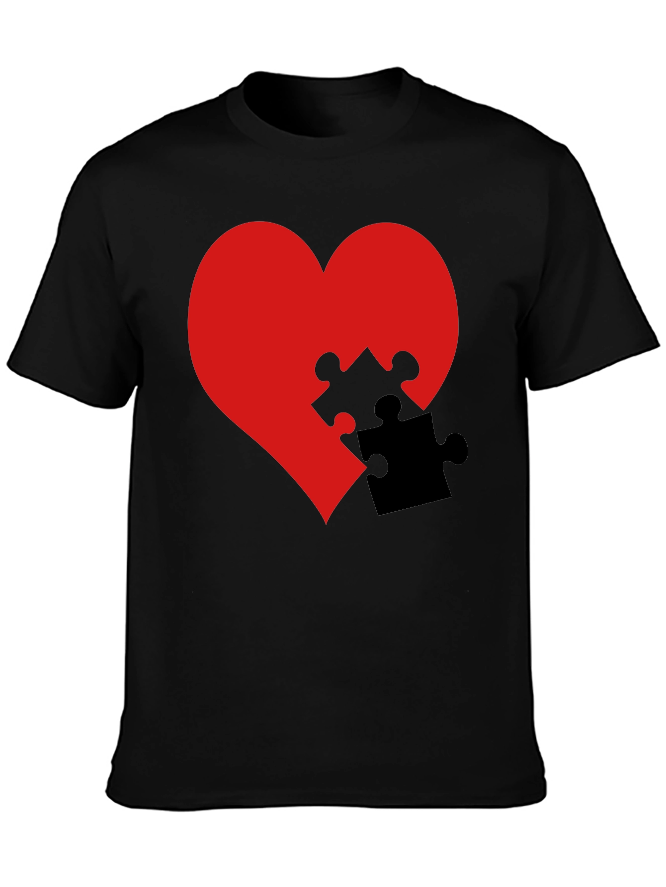 Heart Puzzle Piece Graphic Tee
