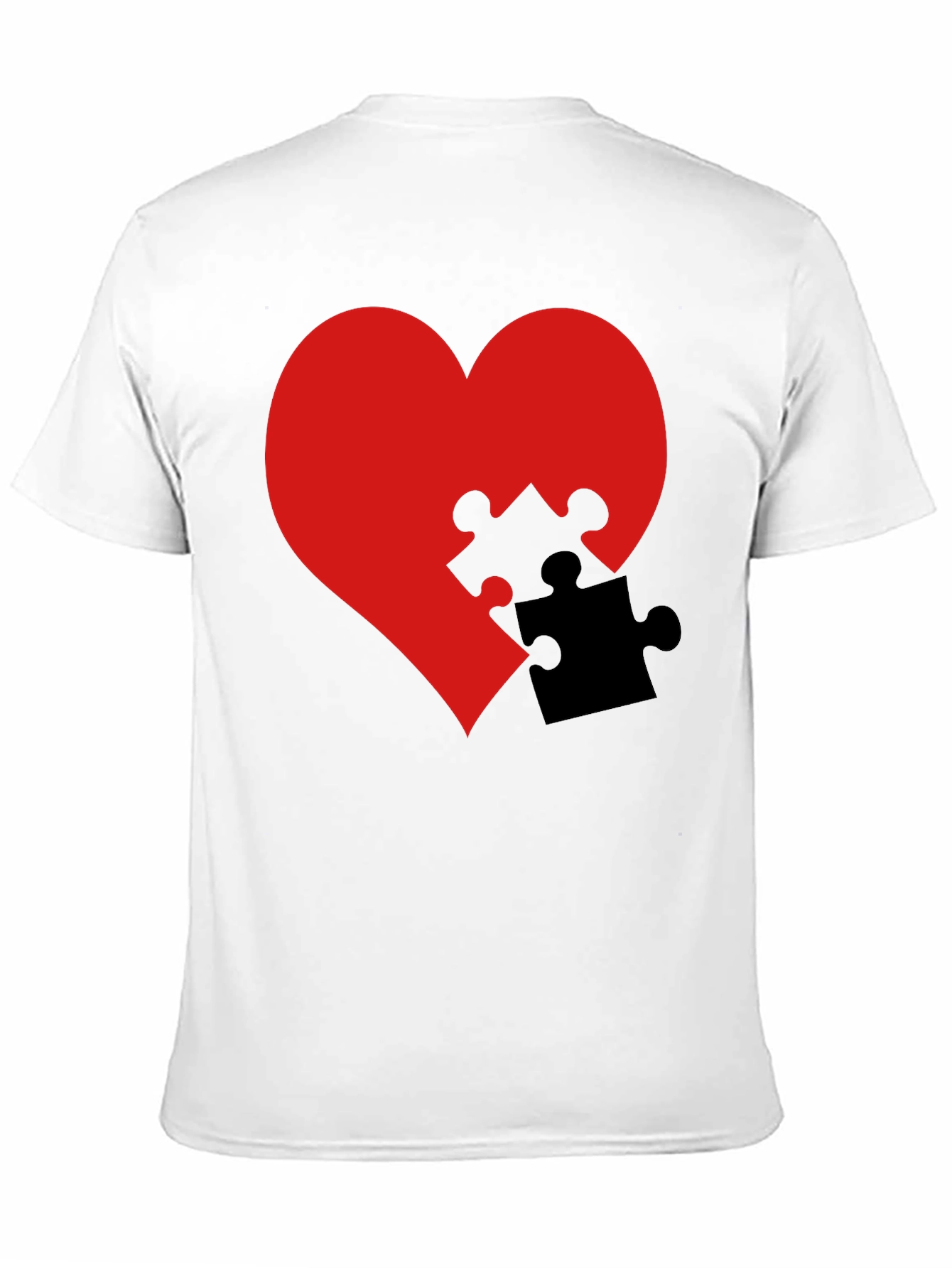 Heart Puzzle Piece Graphic Tee