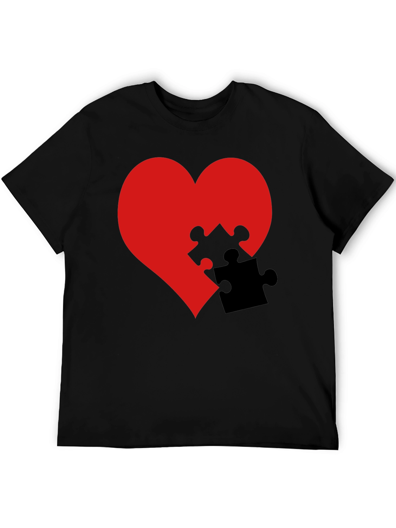 Heart Puzzle Piece Graphic Tee