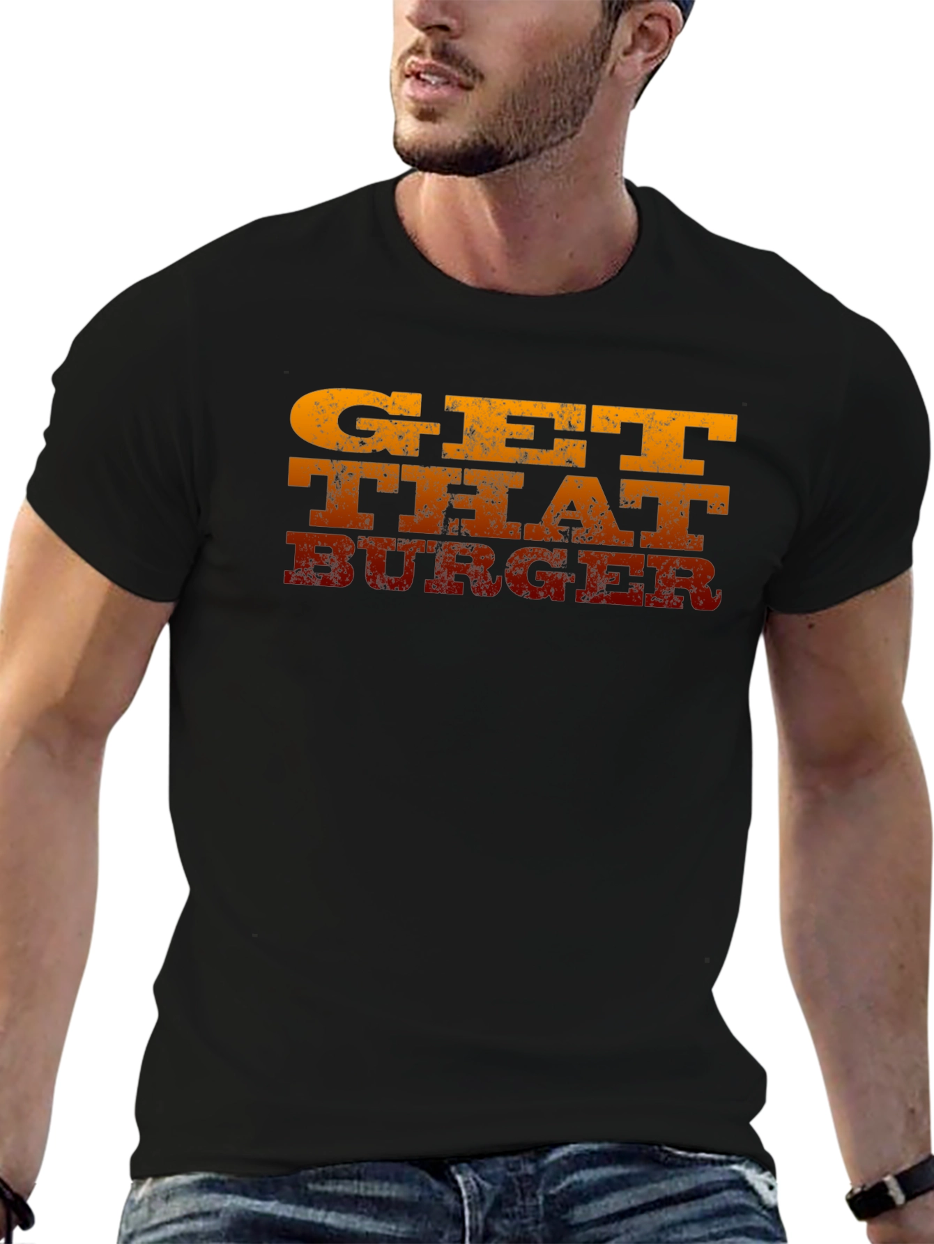 Get That Burger Mens Black Graphic Tee