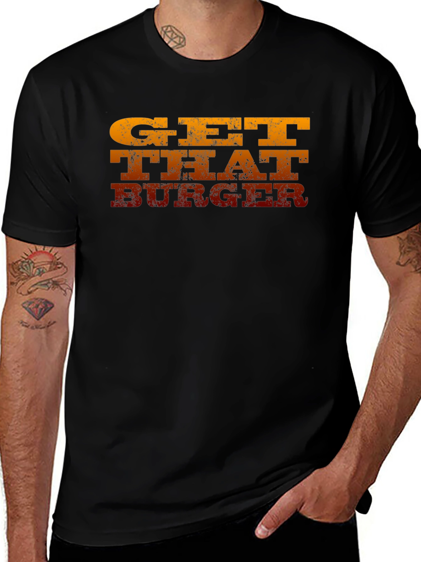 Get That Burger Mens Black Graphic Tee