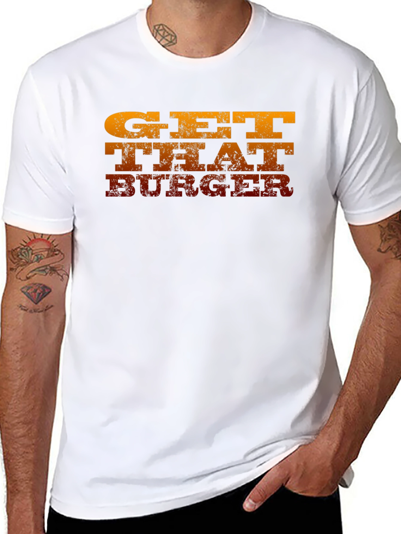 Get That Burger Mens Black Graphic Tee