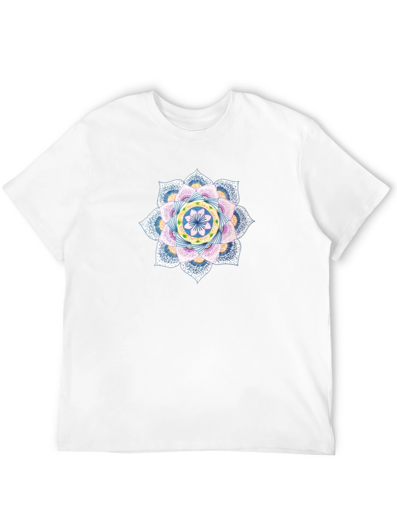 Mandala Graphic Tee - Black Cotton Casual Comfort