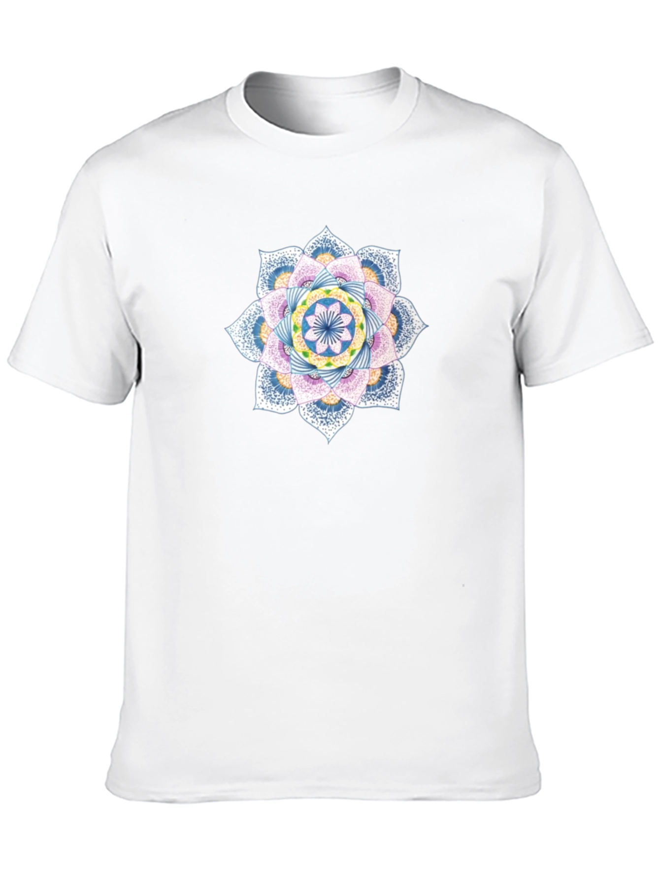 Mandala Graphic Tee - Black Cotton Casual Comfort