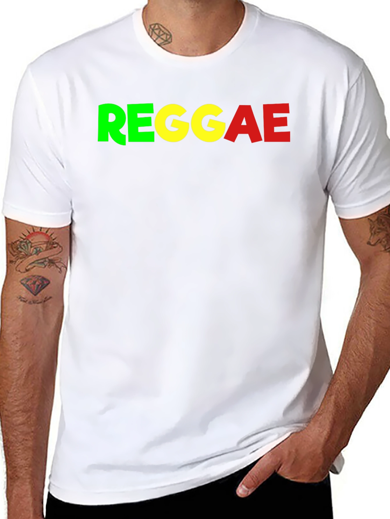Reggae Graphic Tee - Black Cotton T-Shirt