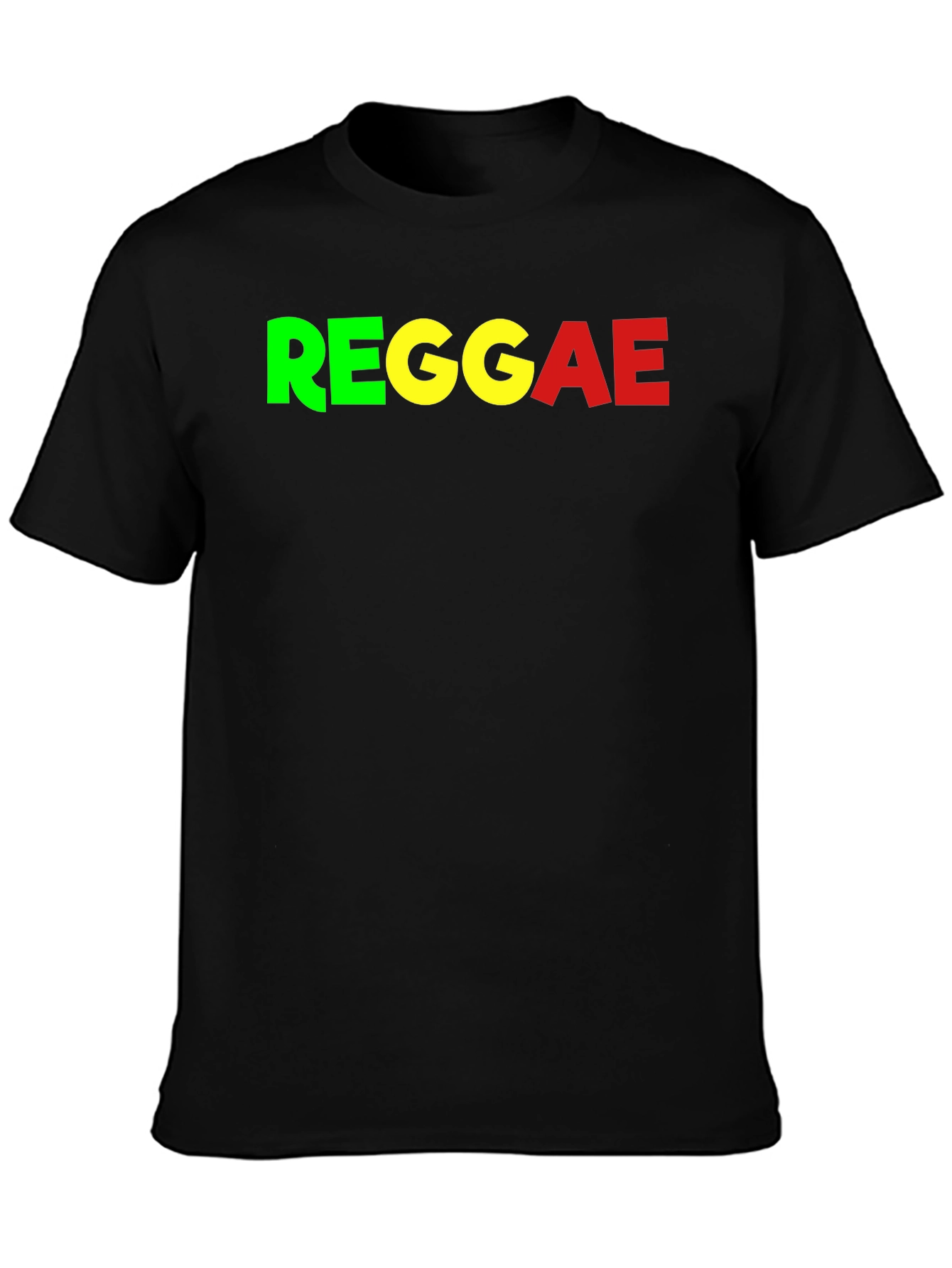 Reggae Graphic Tee - Black Cotton T-Shirt