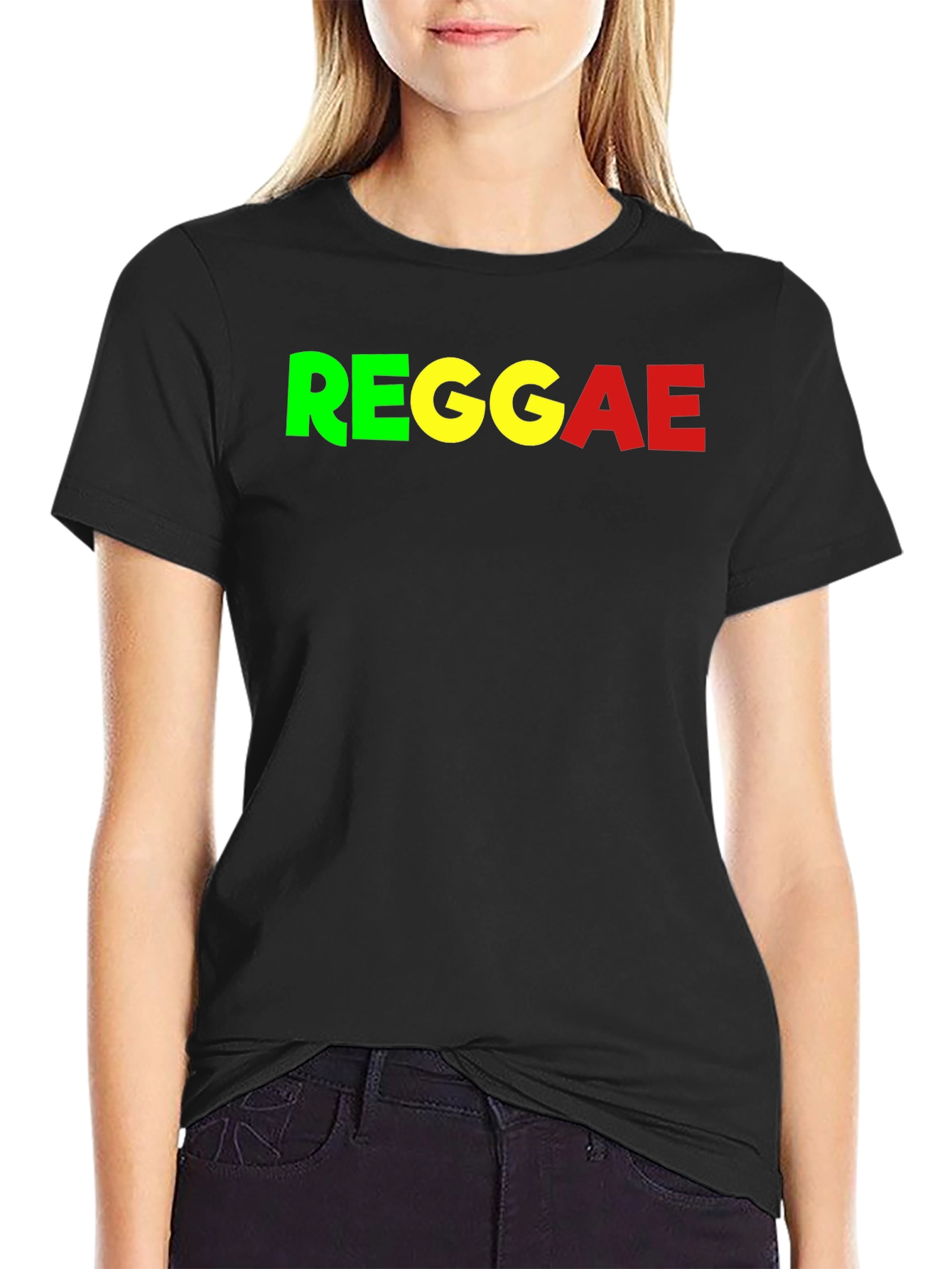 Reggae Graphic Tee - Black Cotton T-Shirt