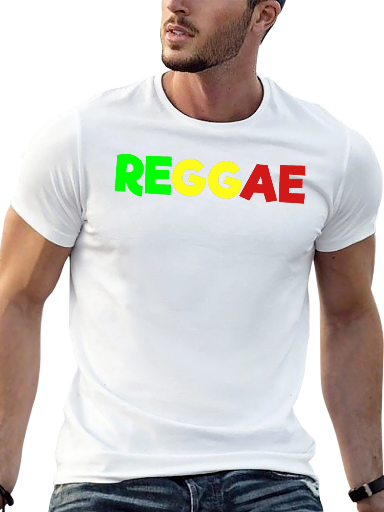 Reggae Graphic Tee - Black Cotton T-Shirt
