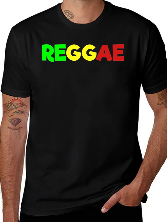 Reggae Graphic Tee - Black Cotton T-Shirt