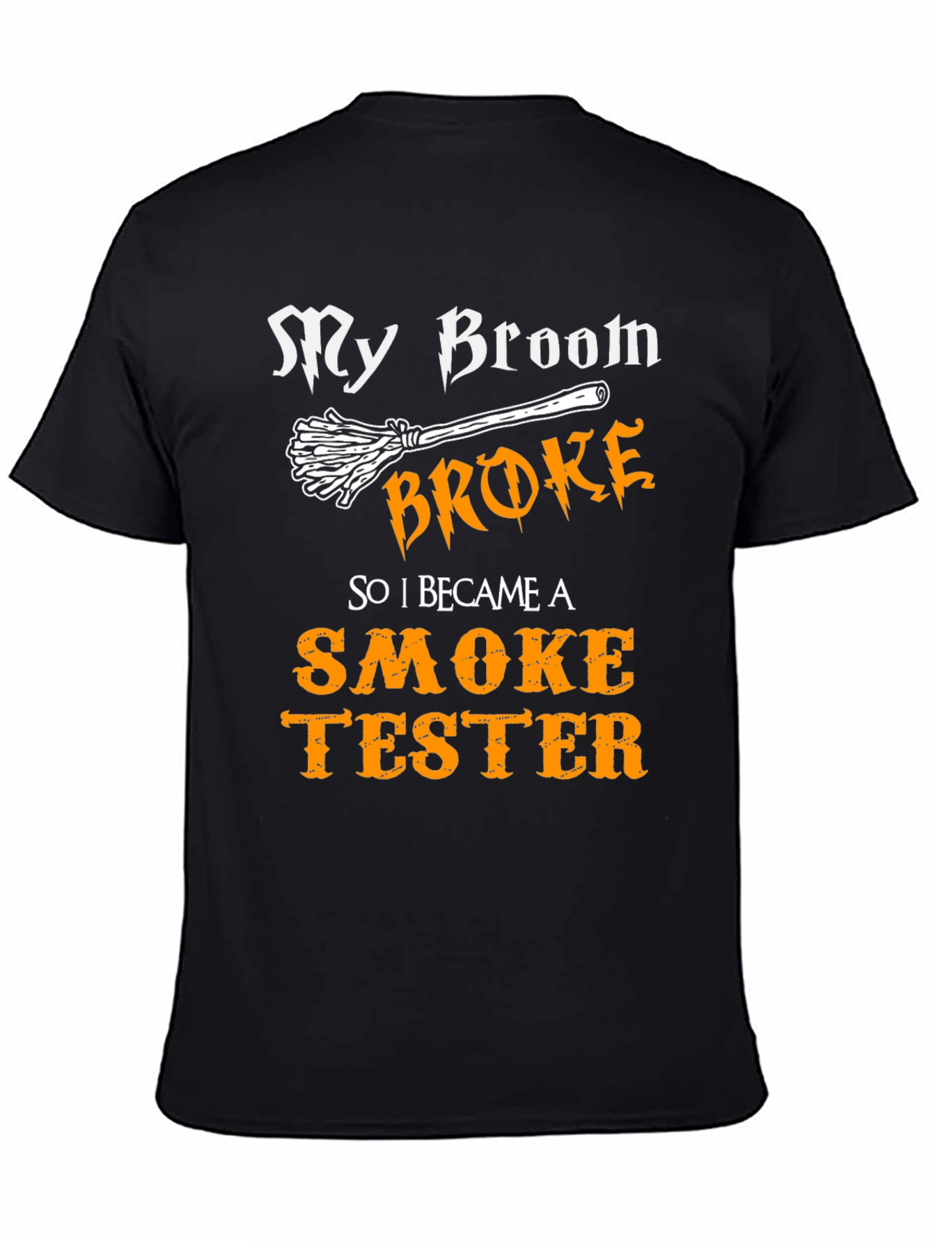 Funny Witch Broomstick Smoke Tester Graphic Tee