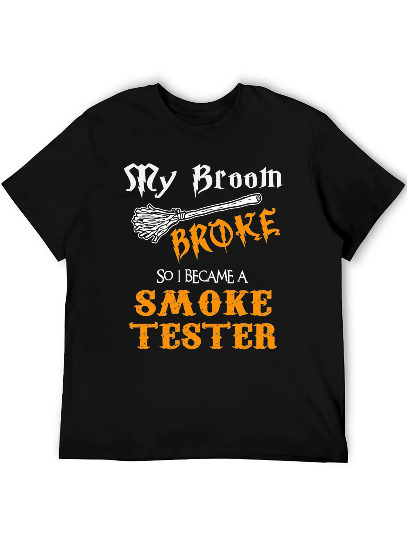 Funny Witch Broomstick Smoke Tester Graphic Tee