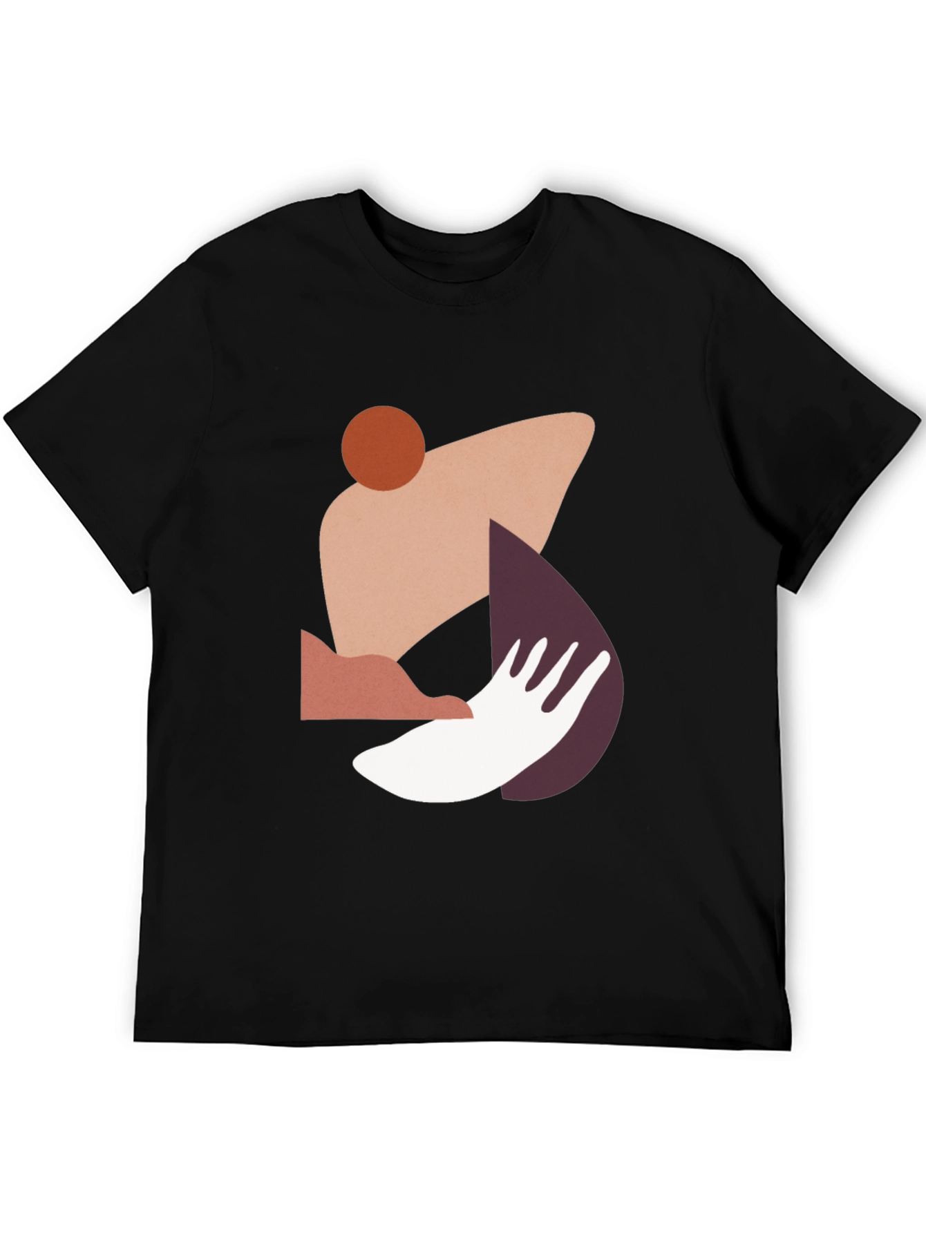Abstract Geometric Graphic Print Tee - Modern Style