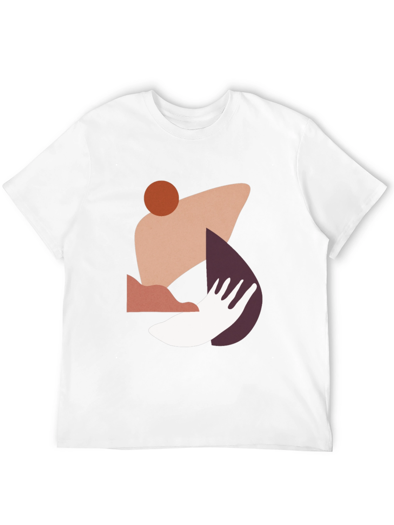 Abstract Geometric Graphic Print Tee - Modern Style