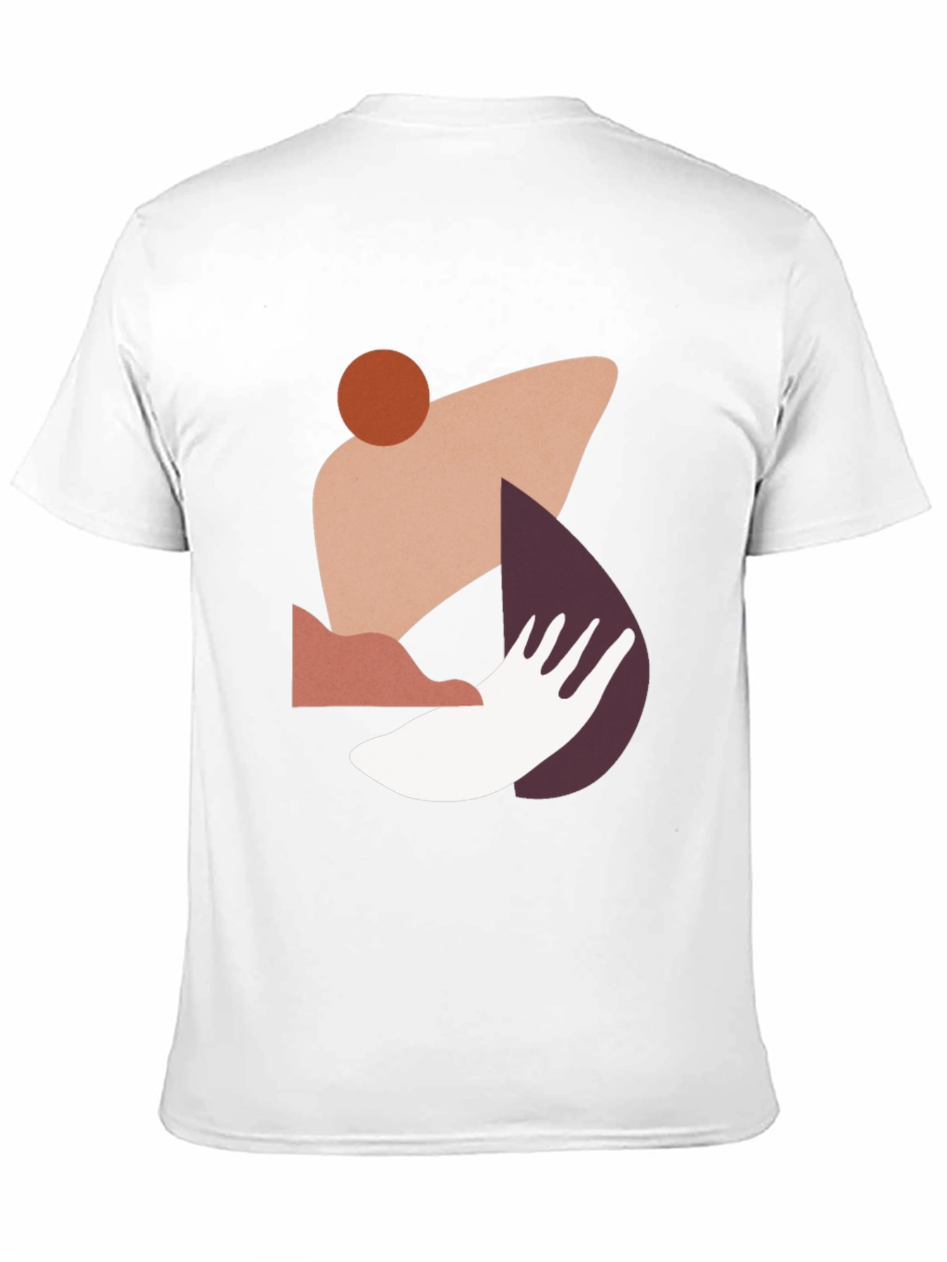 Abstract Geometric Graphic Print Tee - Modern Style