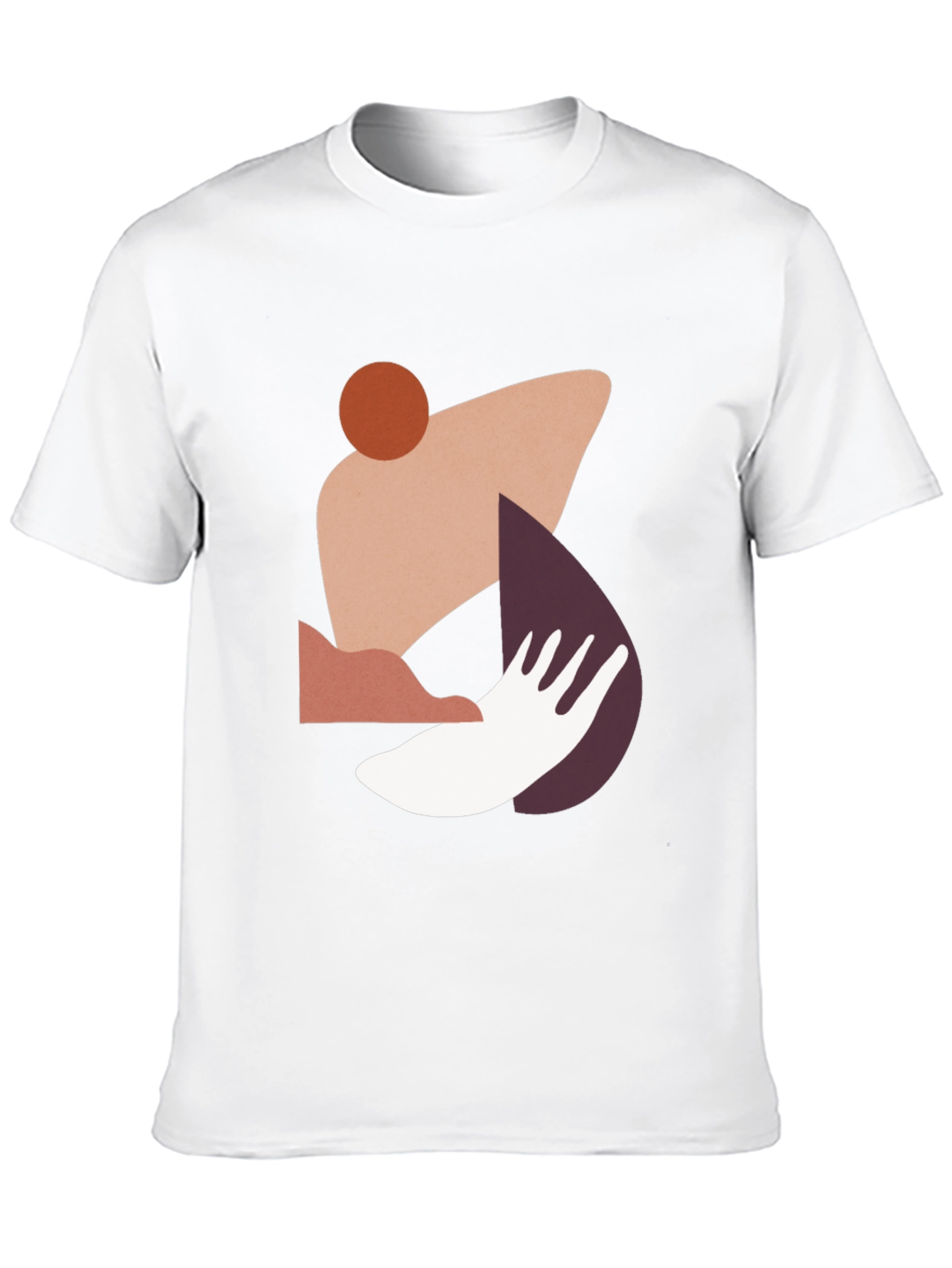Abstract Geometric Graphic Print Tee - Modern Style