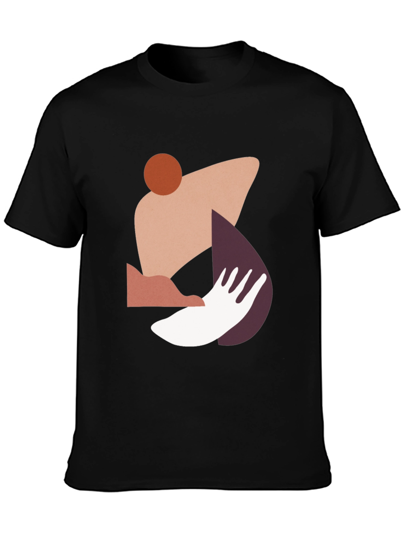 Abstract Geometric Graphic Print Tee - Modern Style