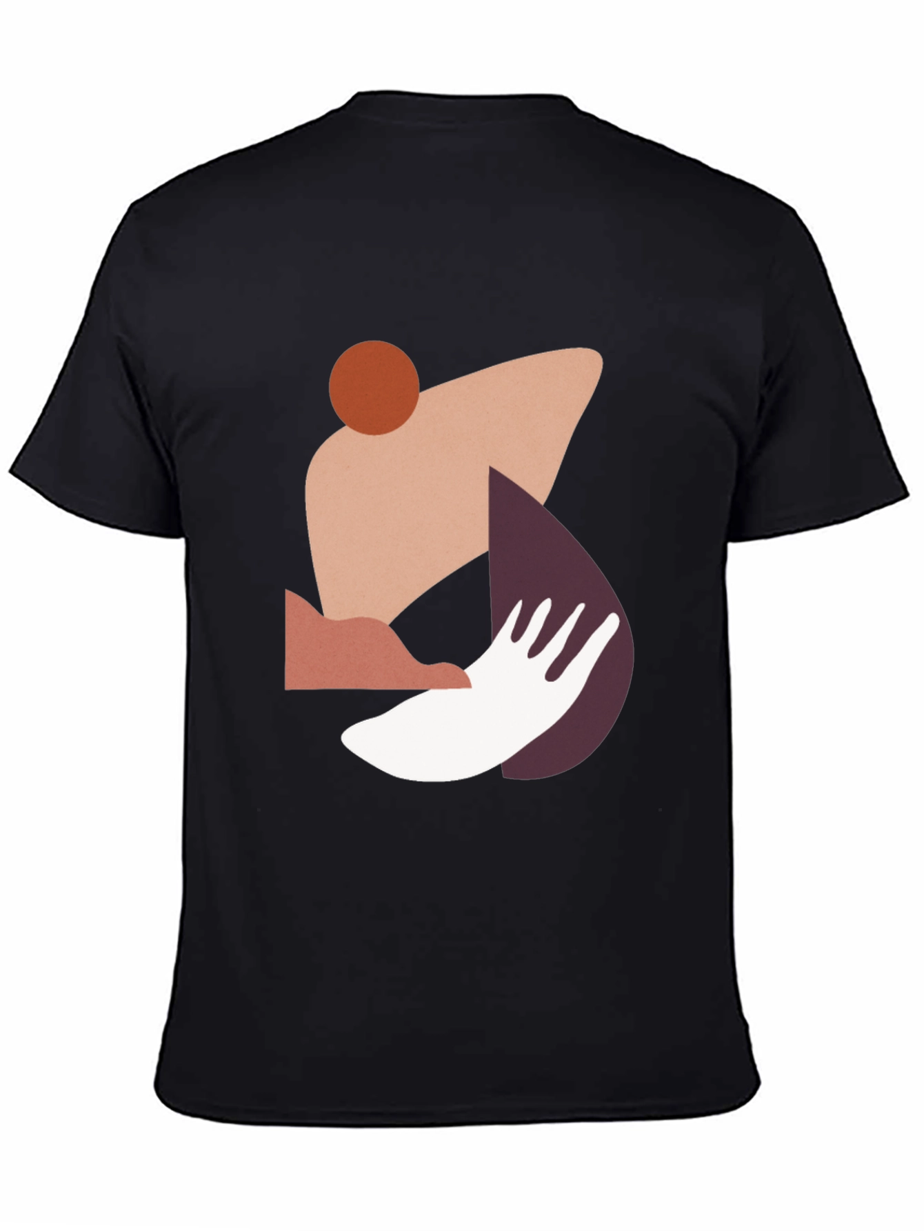 Abstract Geometric Graphic Print Tee - Modern Style