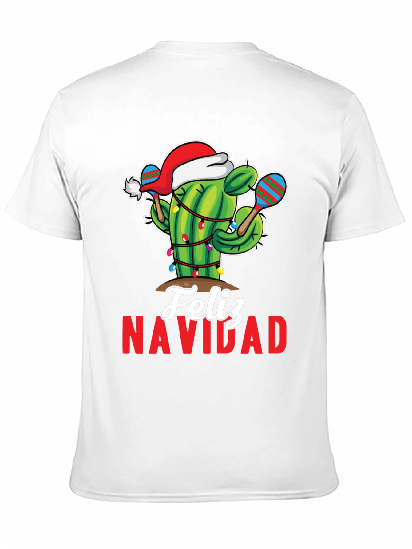 Festive Cactus Feliz Navidad Holiday T-Shirt