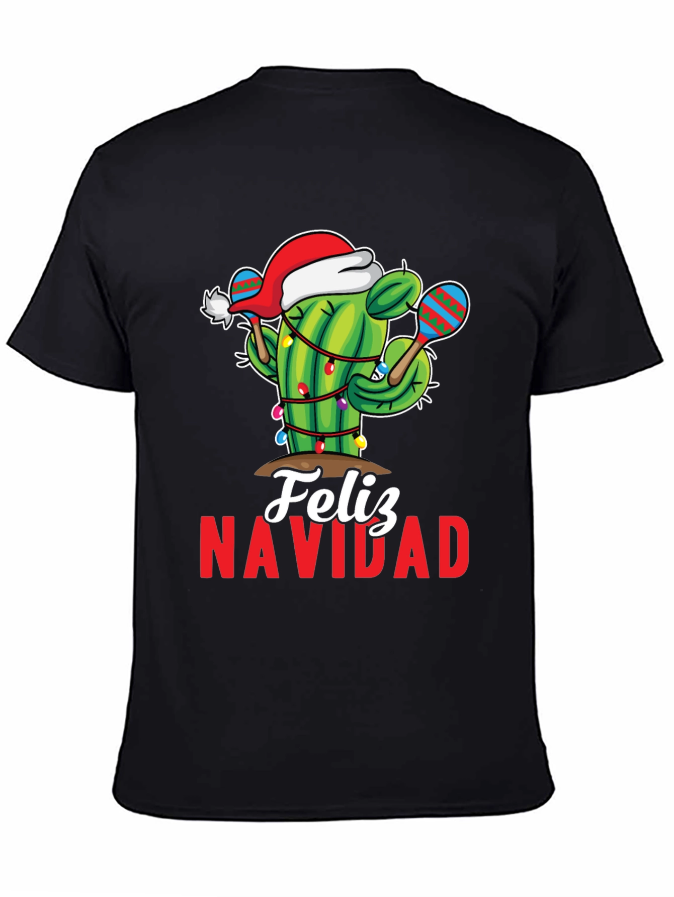 Festive Cactus Feliz Navidad Holiday T-Shirt