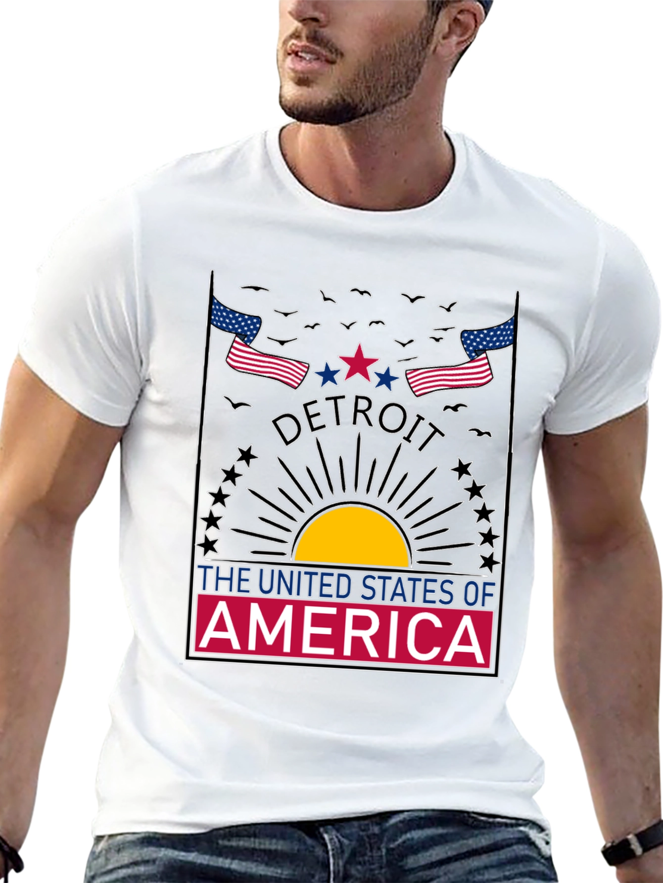 Detroit USA Graphic T-Shirt
