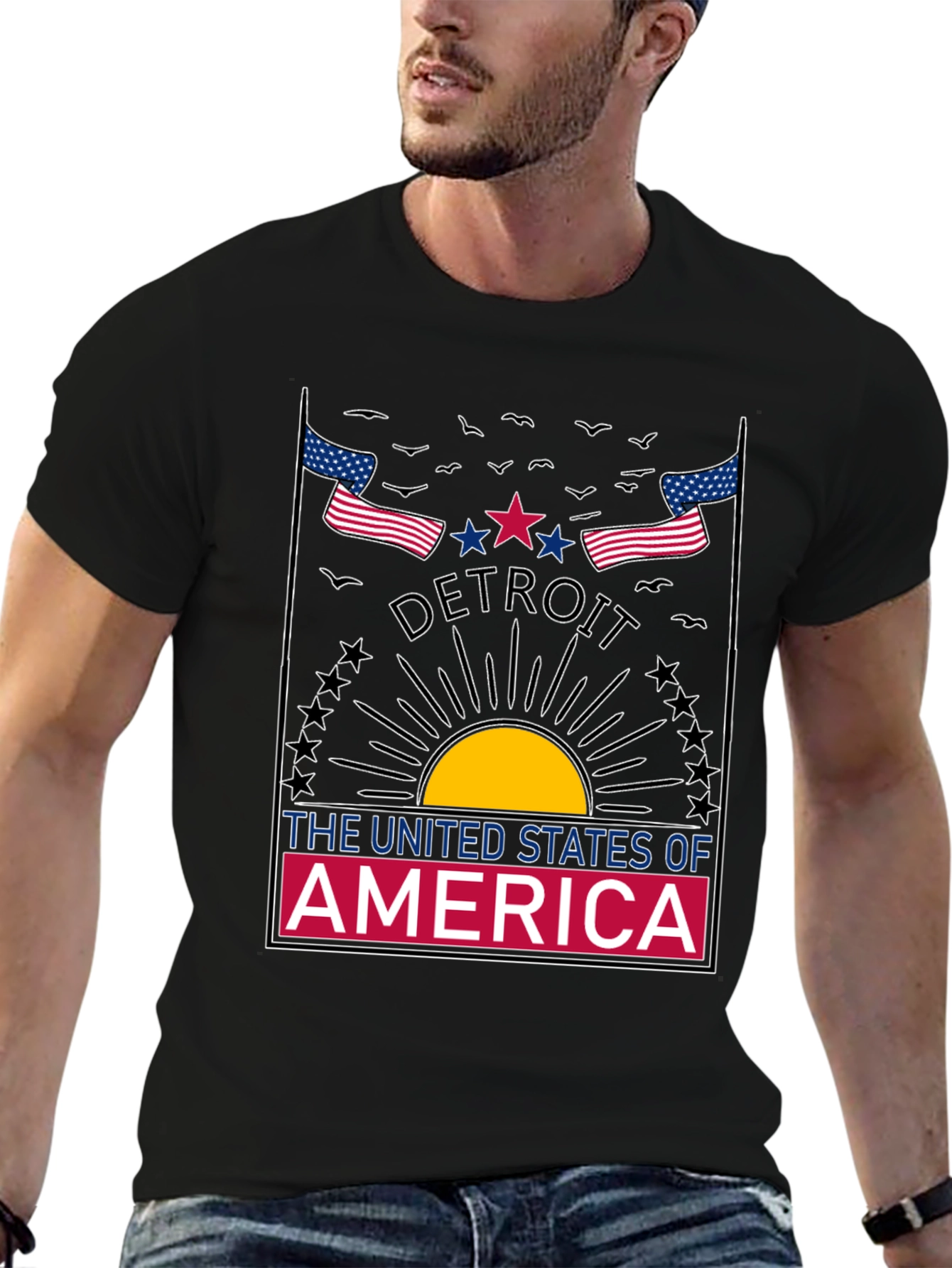 Detroit USA Graphic T-Shirt