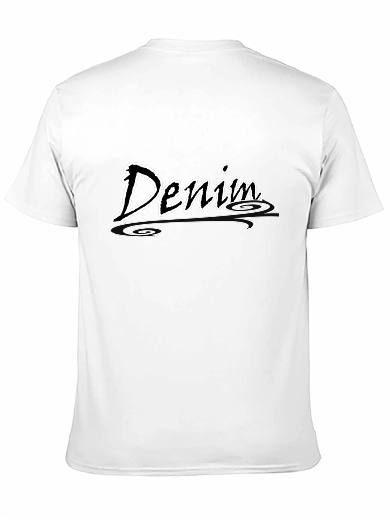 Denim Graphic Print Black T-Shirt