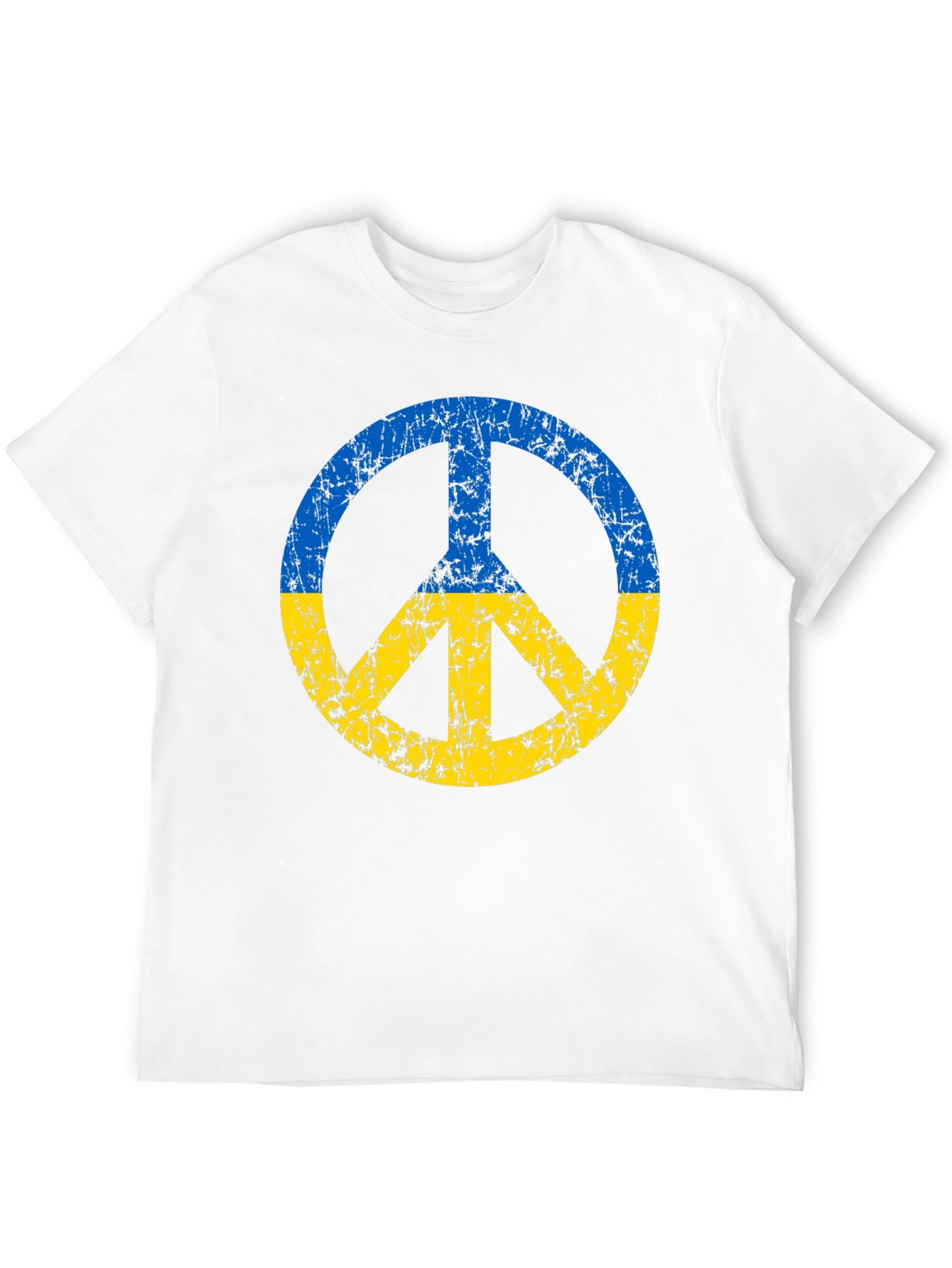 Ukraine Peace Sign T-Shirt - Black