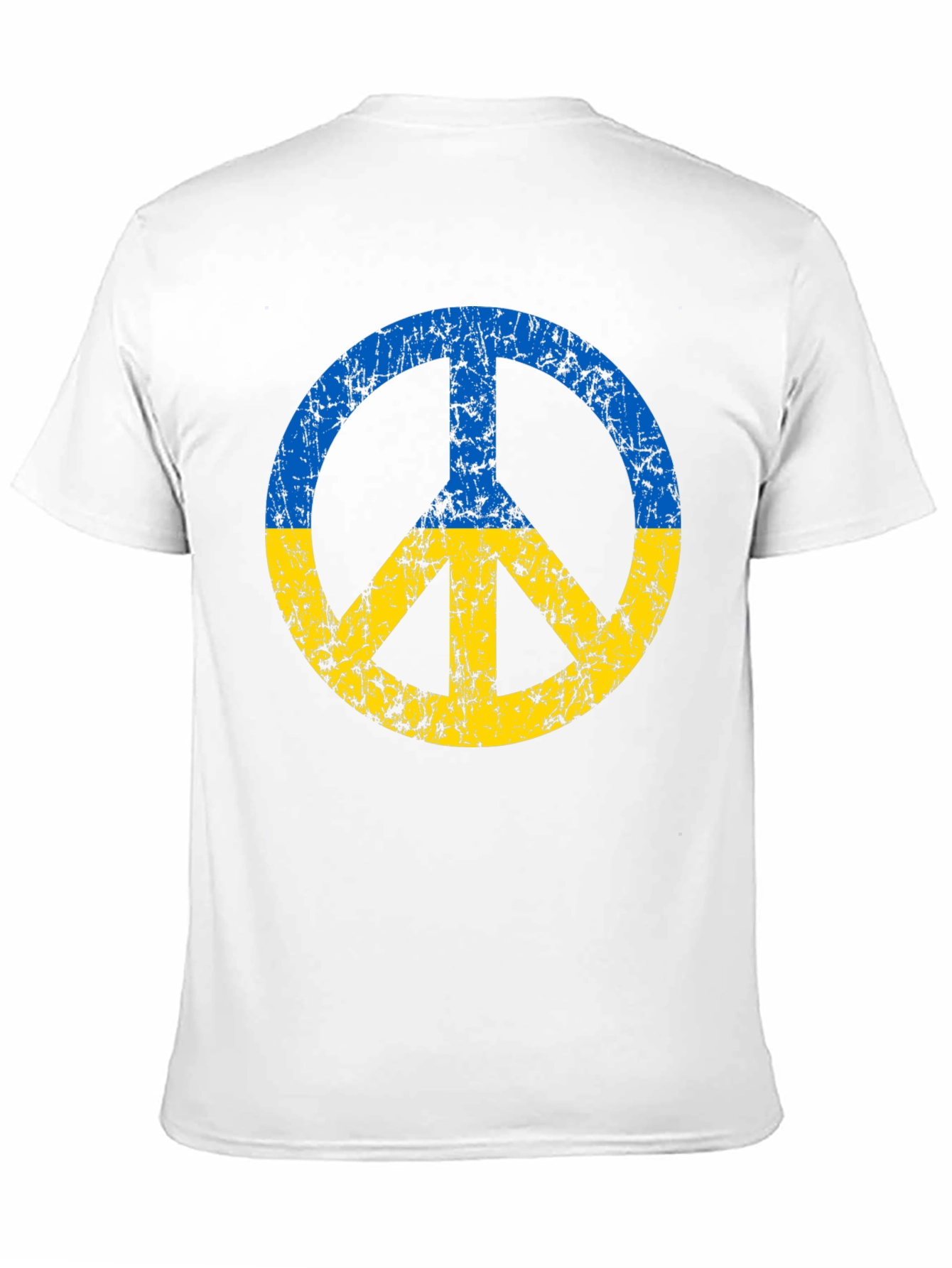 Ukraine Peace Sign T-Shirt - Black