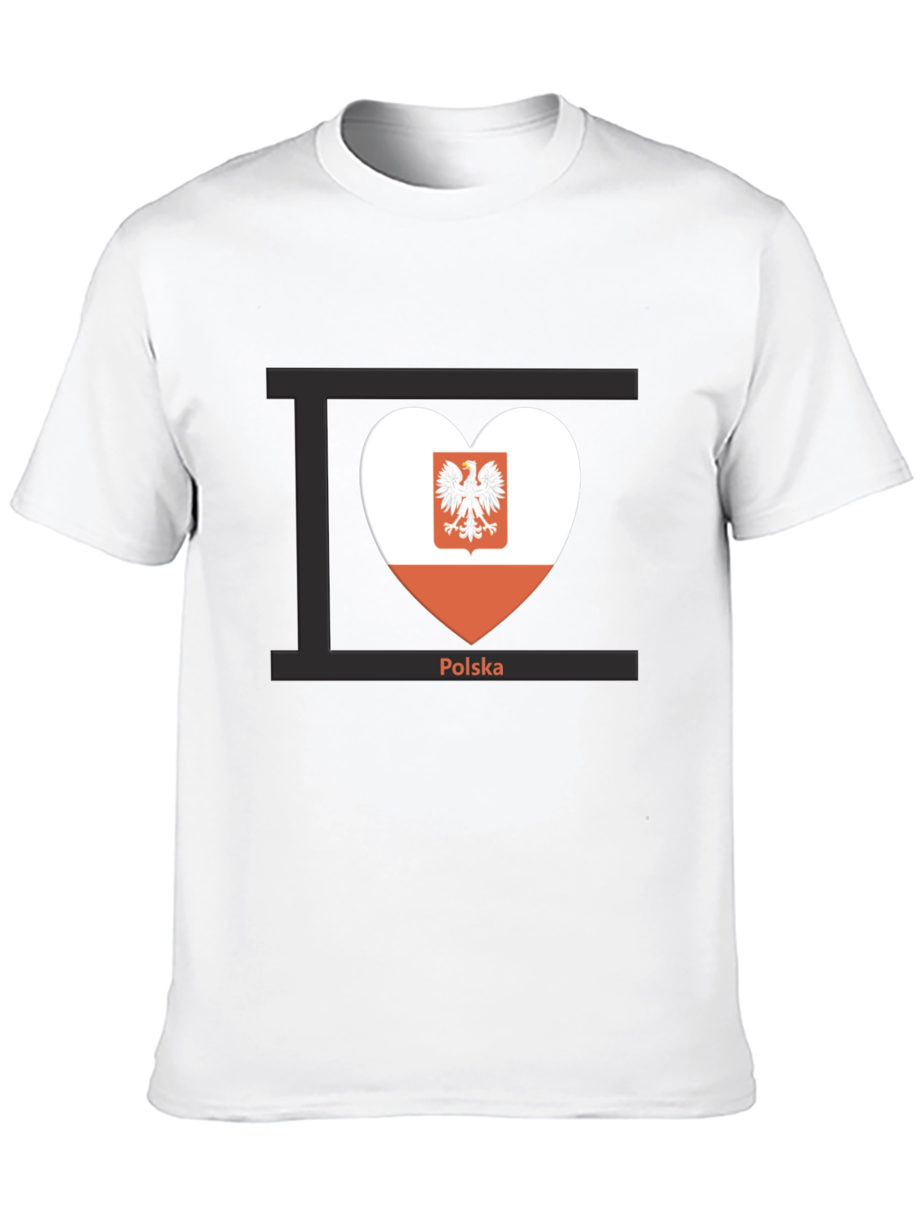 Poland Flag Heart T-Shirt Polska Pride