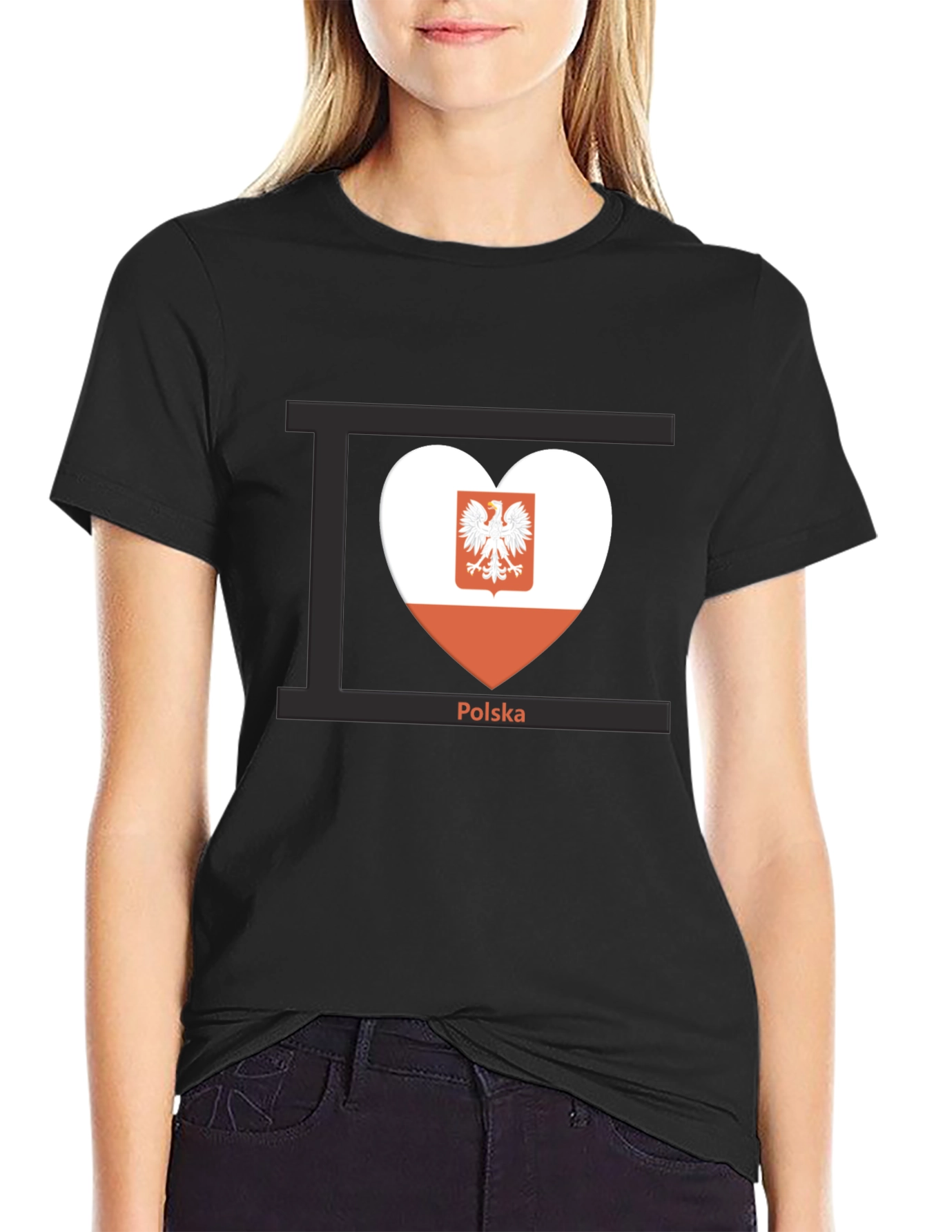 Poland Flag Heart T-Shirt Polska Pride