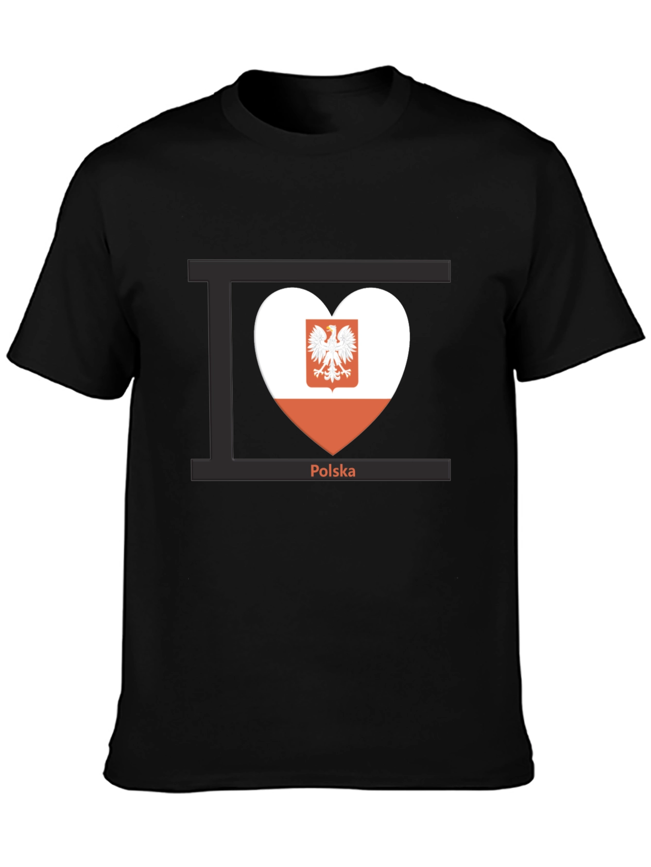 Poland Flag Heart T-Shirt Polska Pride