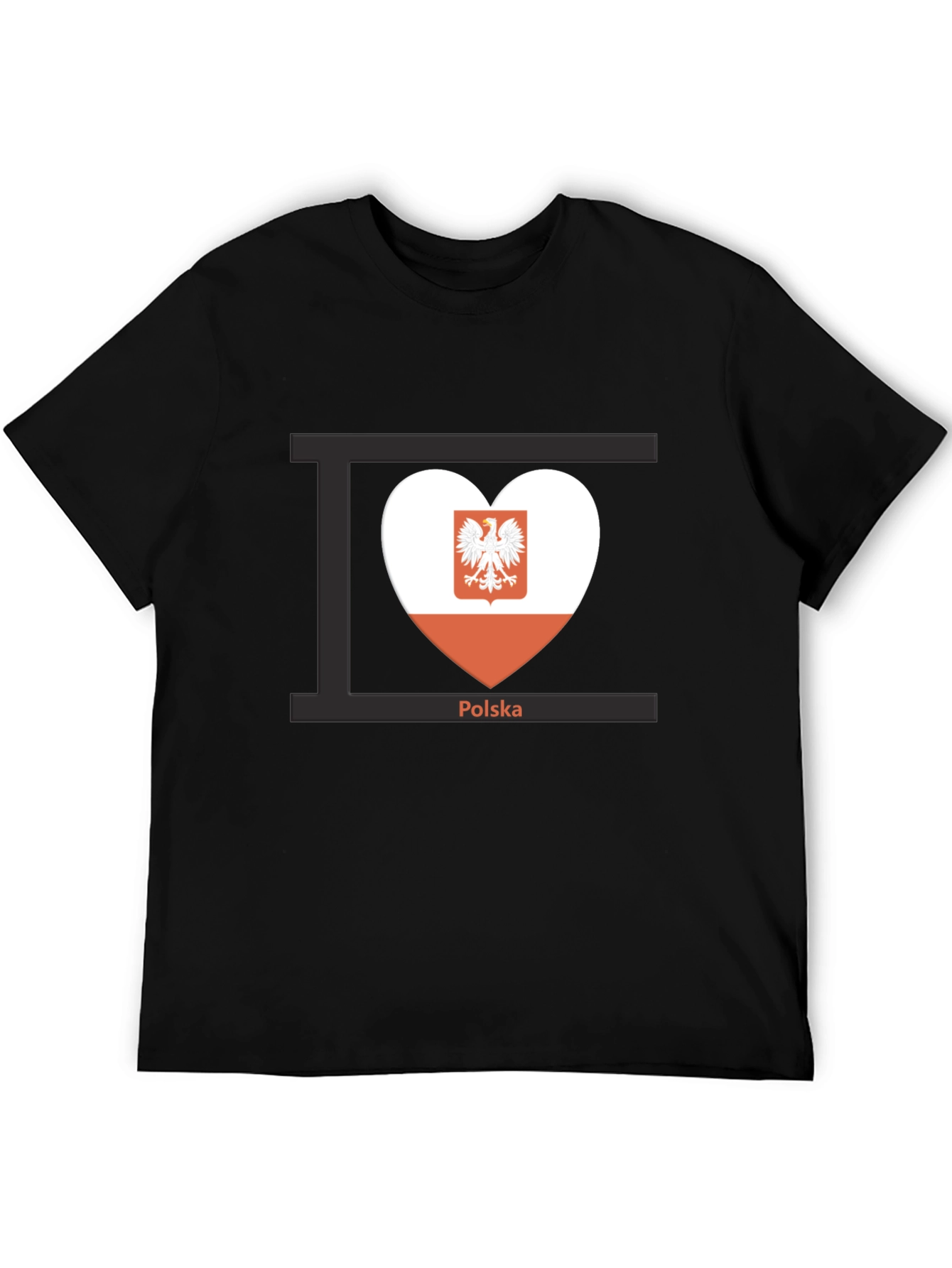 Poland Flag Heart T-Shirt Polska Pride