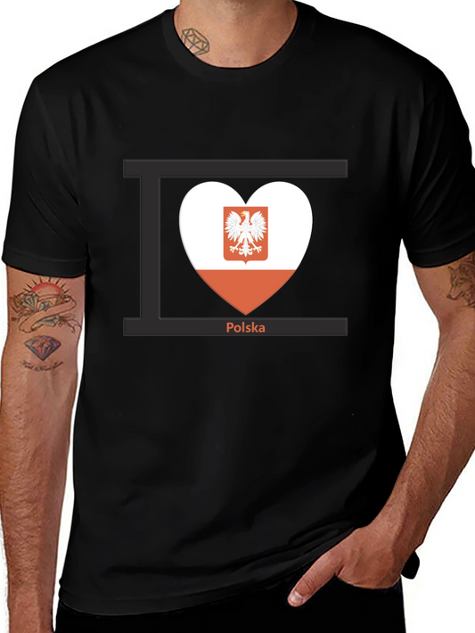 Poland Flag Heart T-Shirt Polska Pride