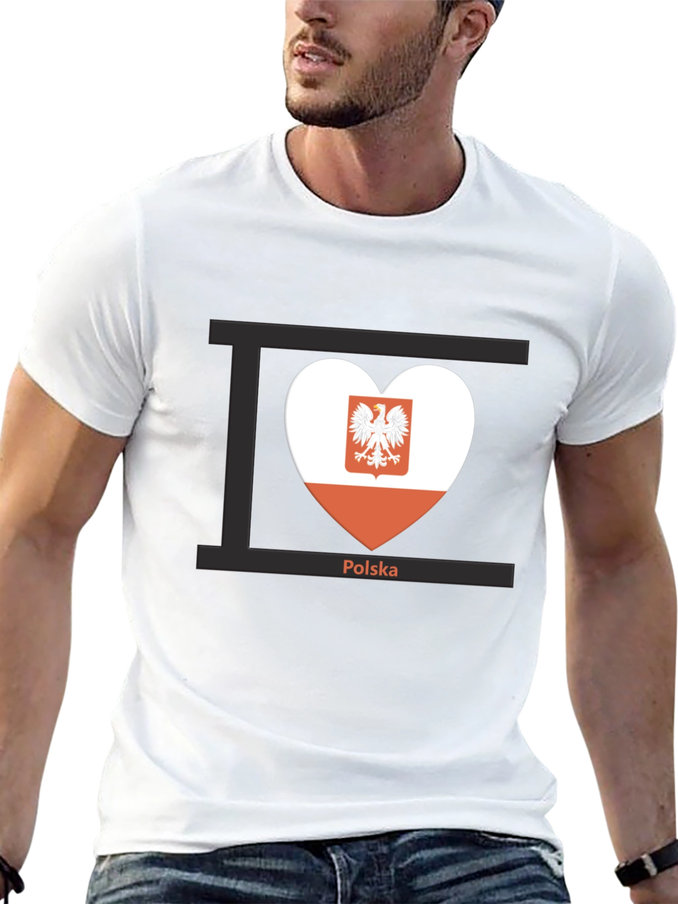 Poland Flag Heart T-Shirt Polska Pride