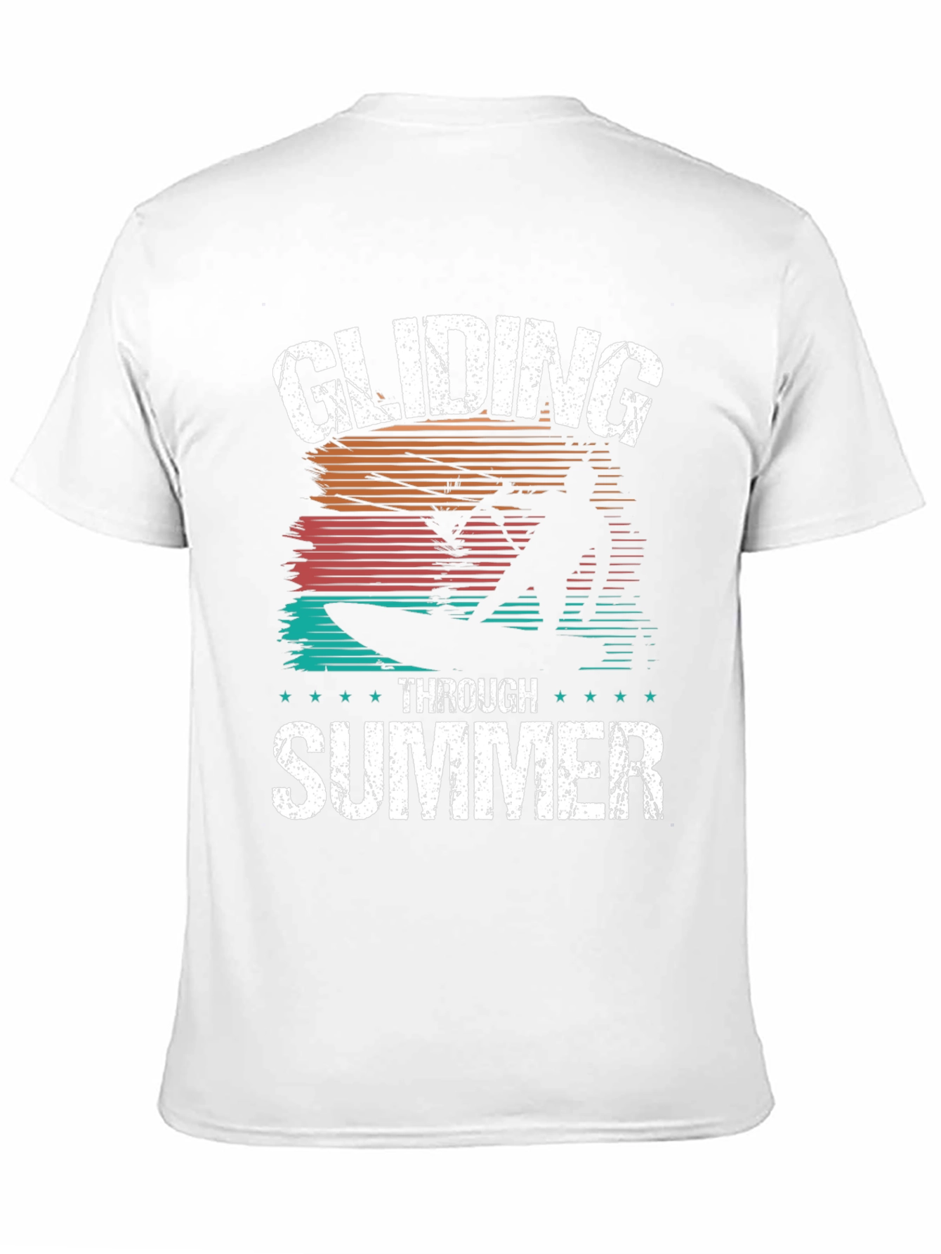 Gliding Through Summer Black Graphic Tee