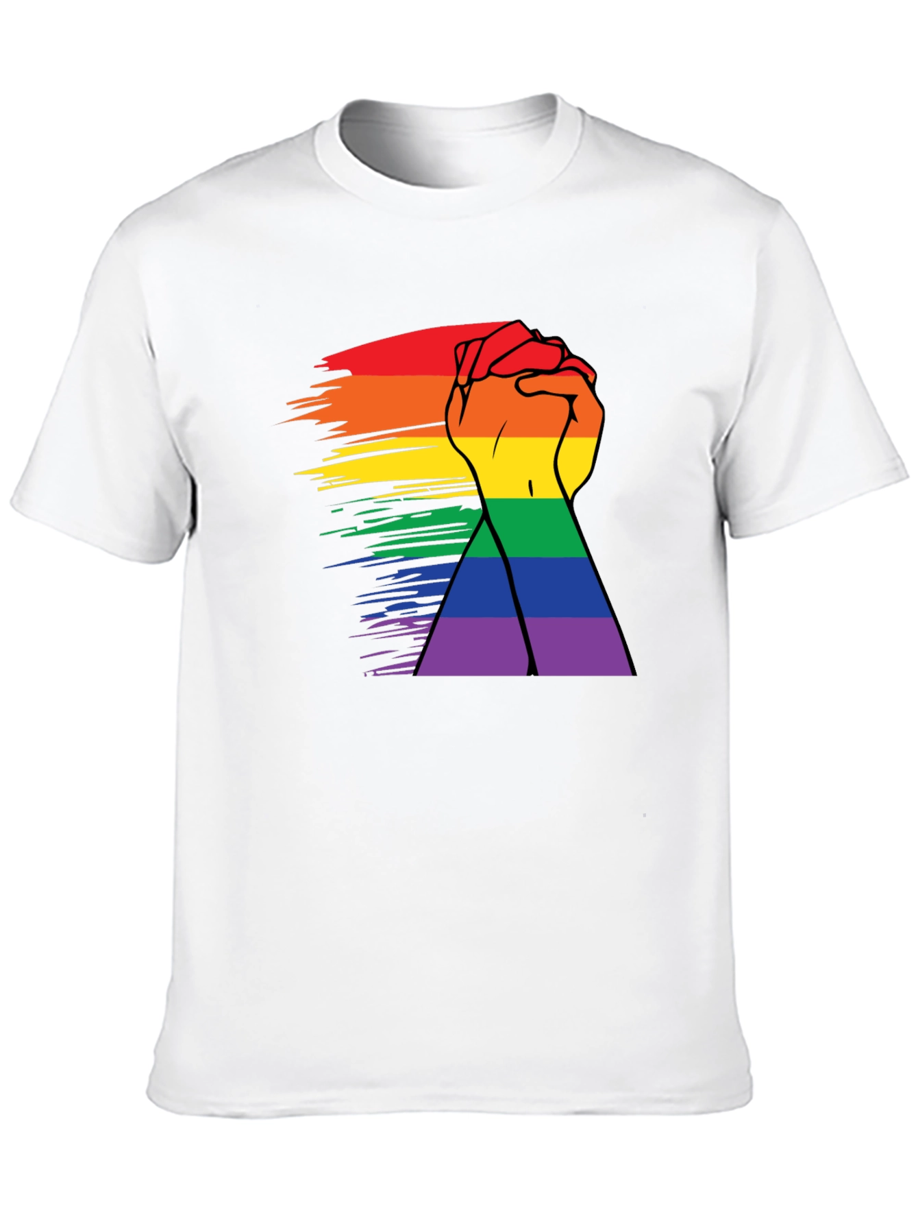 Pride Rainbow Hands Black T-Shirt
