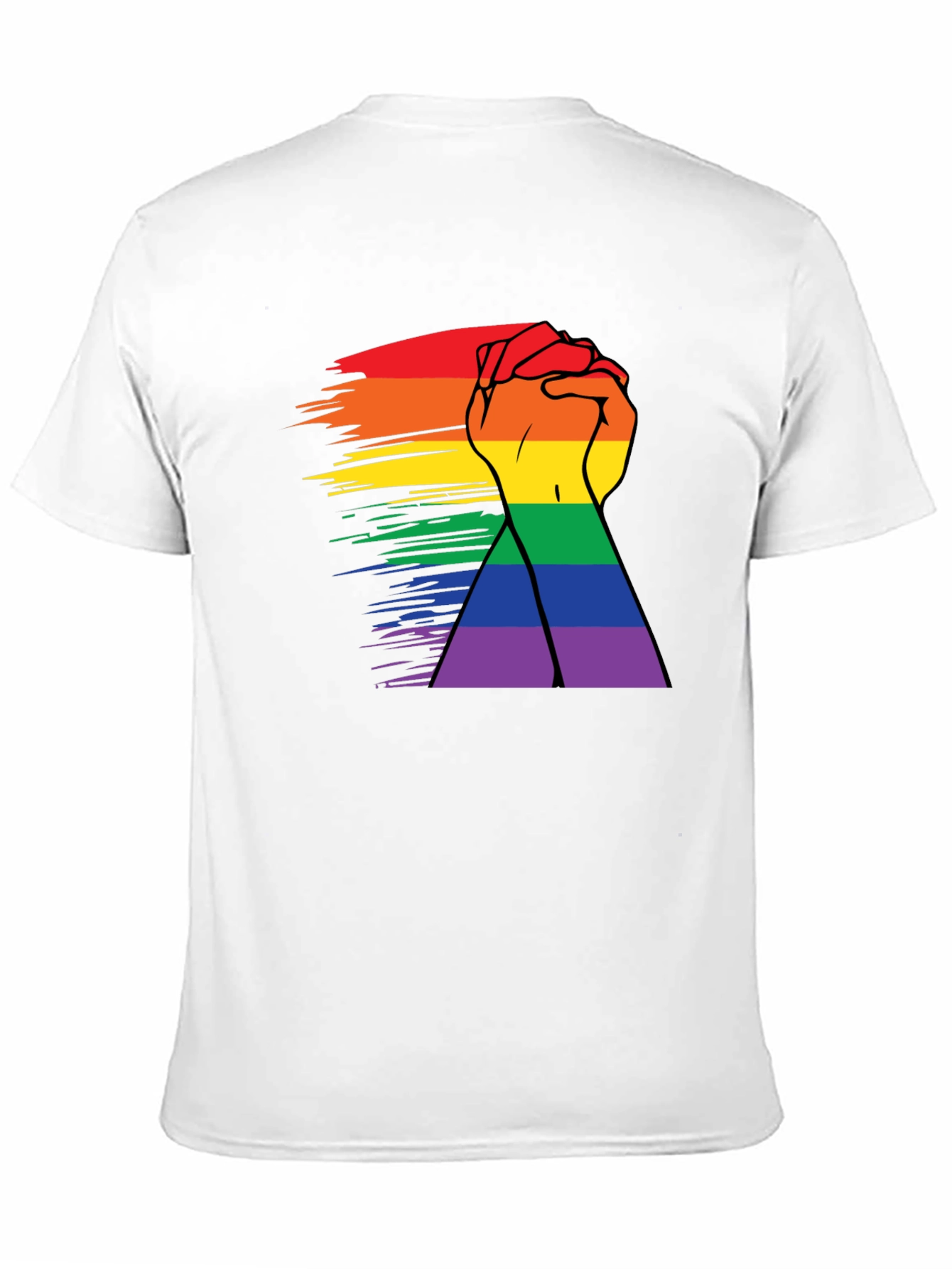 Pride Rainbow Hands Black T-Shirt