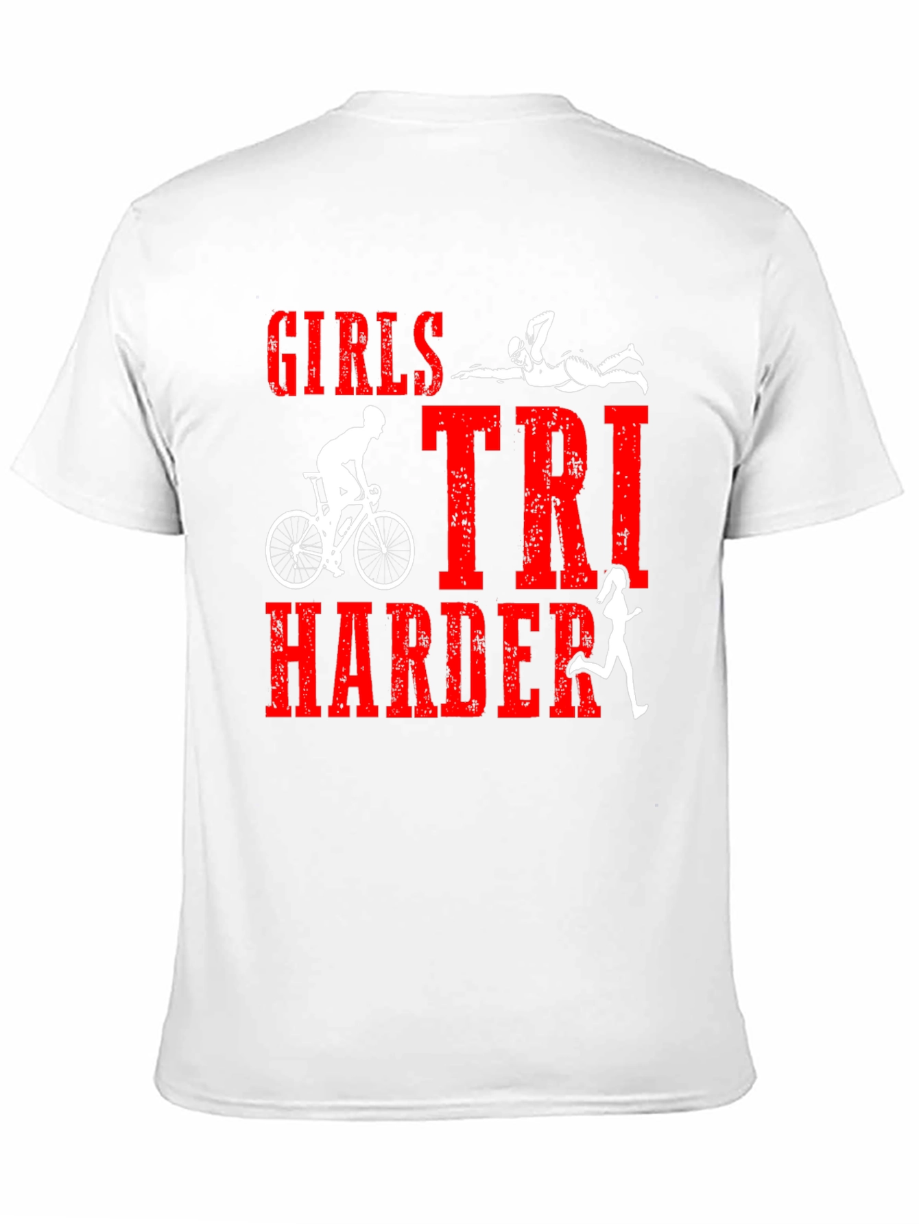 Girls Tri Harder Triathlon T-Shirt