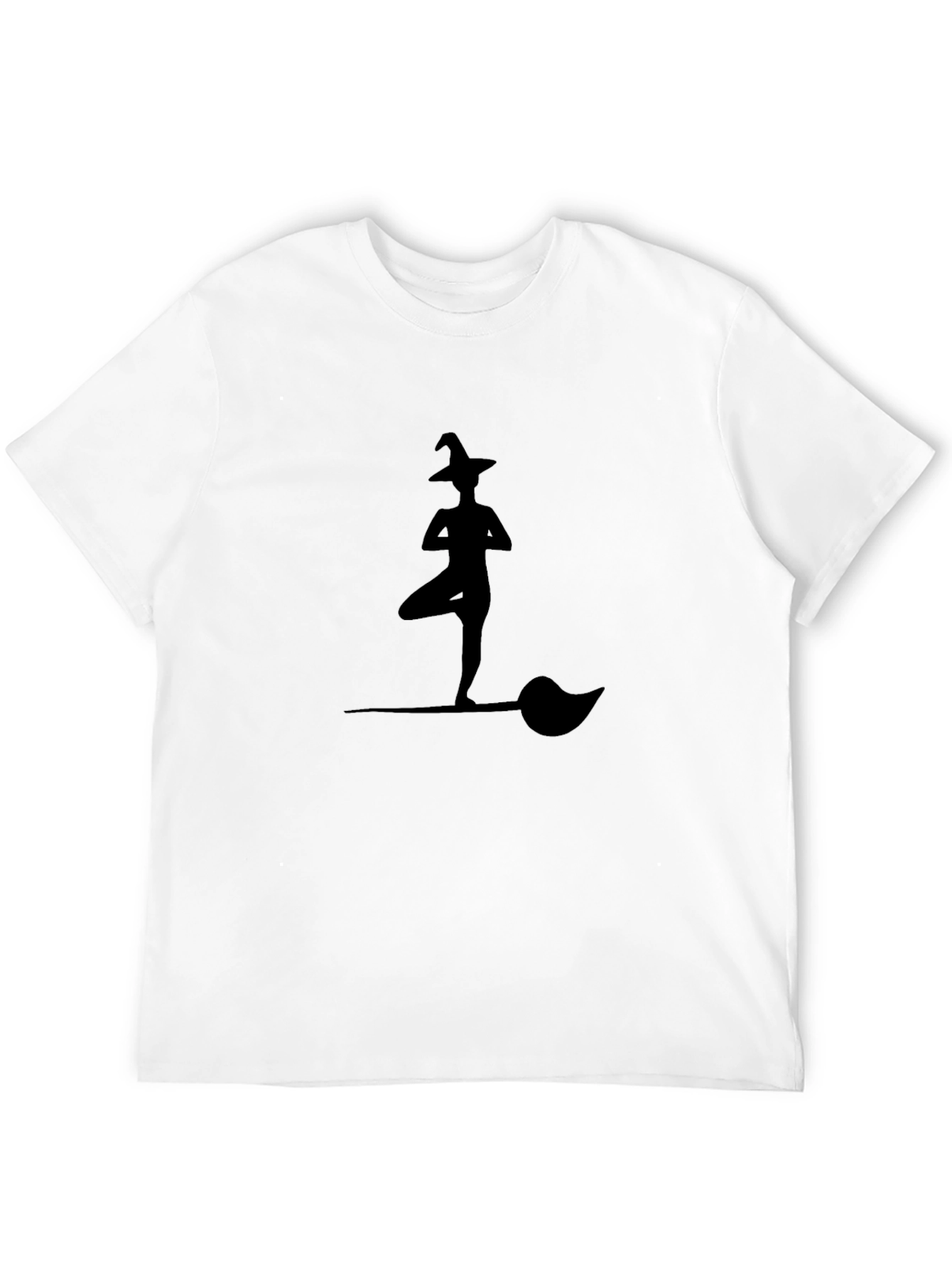 Yoga Witch on Broomstick Graphic Tee