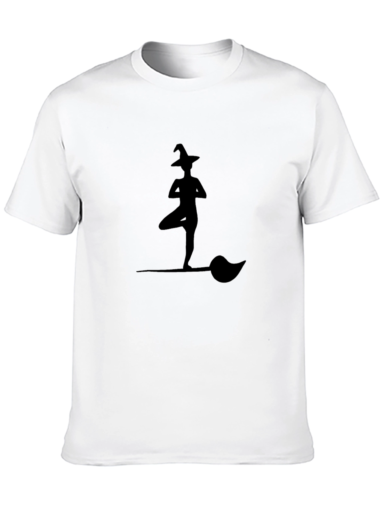 Yoga Witch on Broomstick Graphic Tee