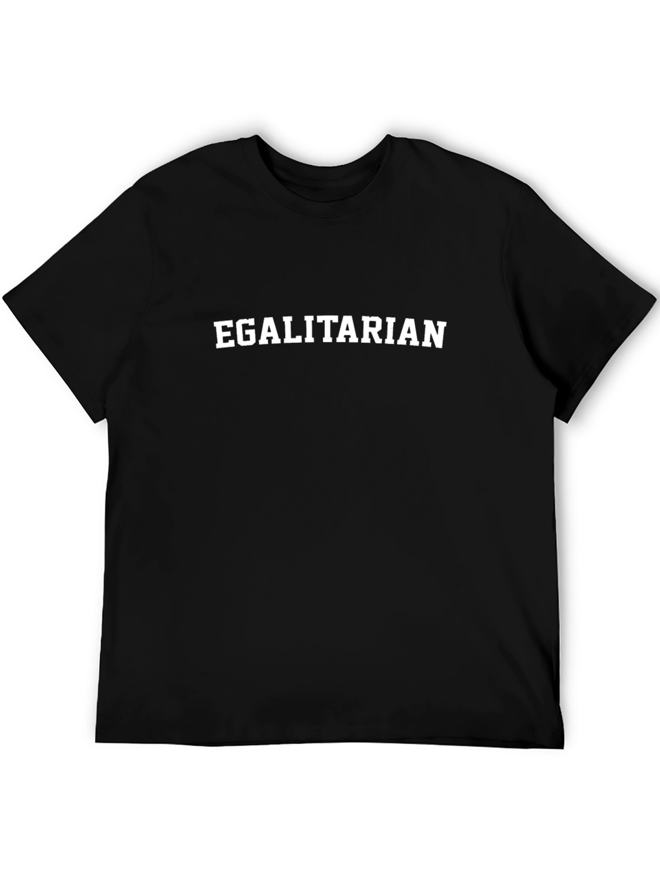 Egalitarian Black Cotton Graphic Tee