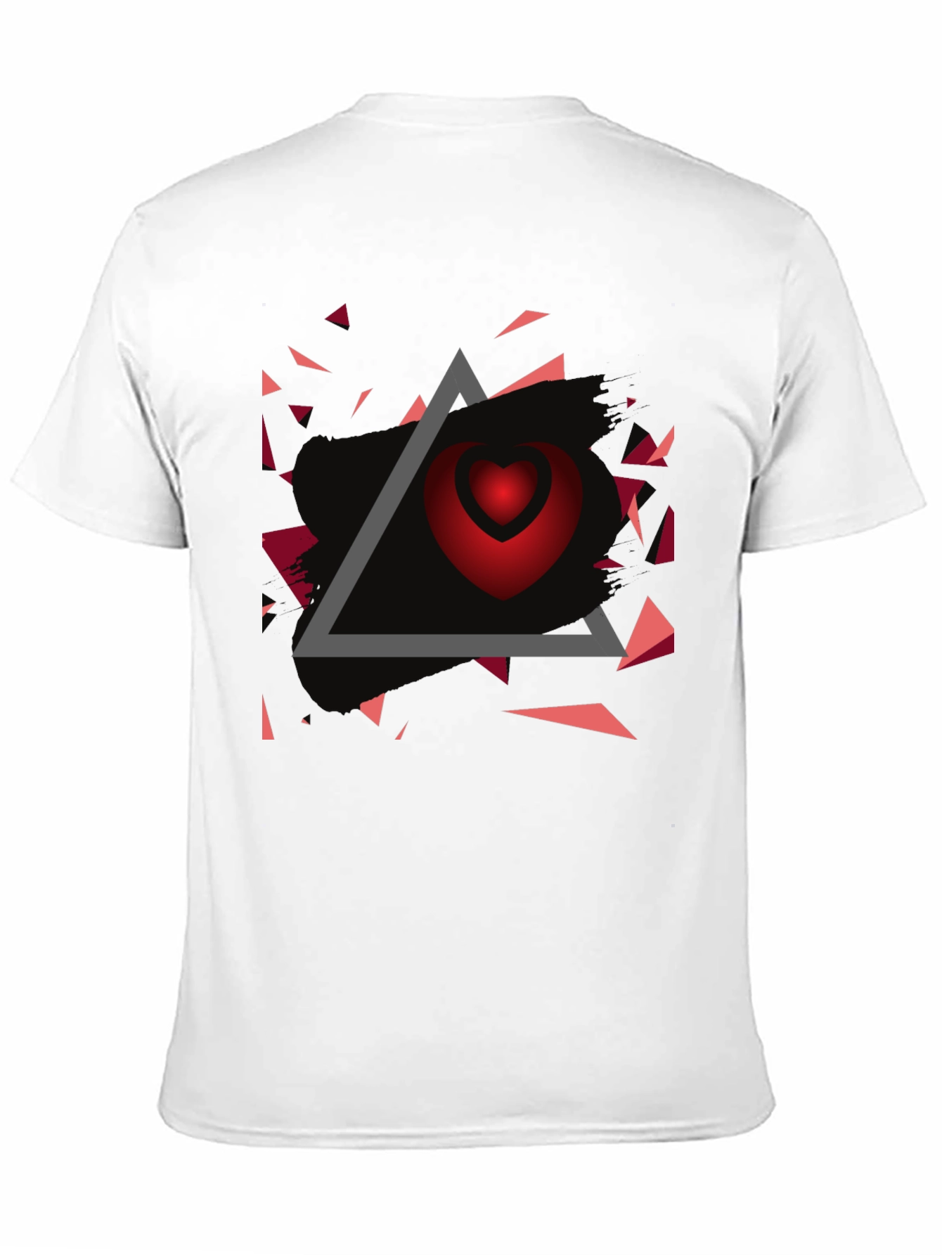 Geometric Heart Graphic Tee - Modern Streetwear