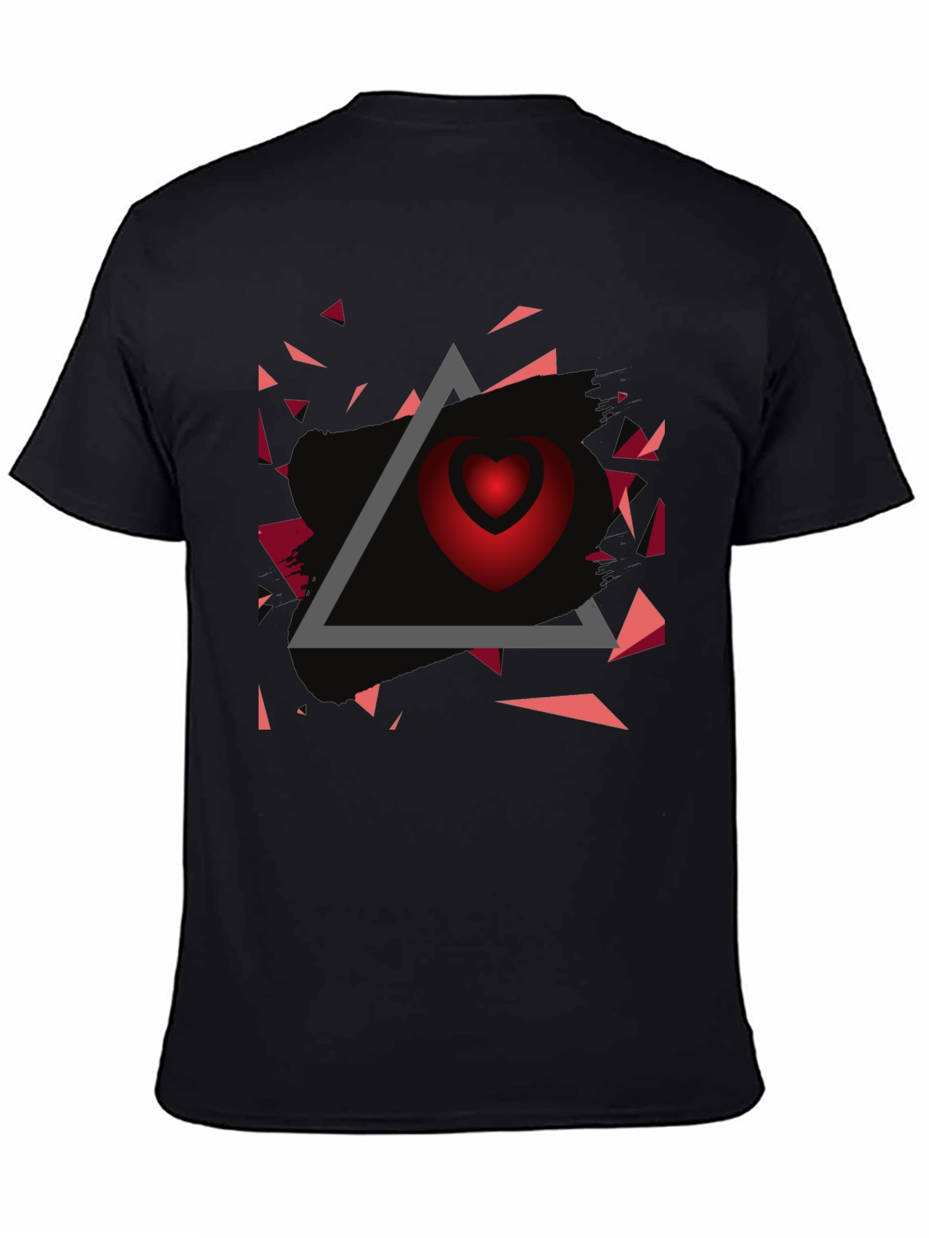Geometric Heart Graphic Tee - Modern Streetwear