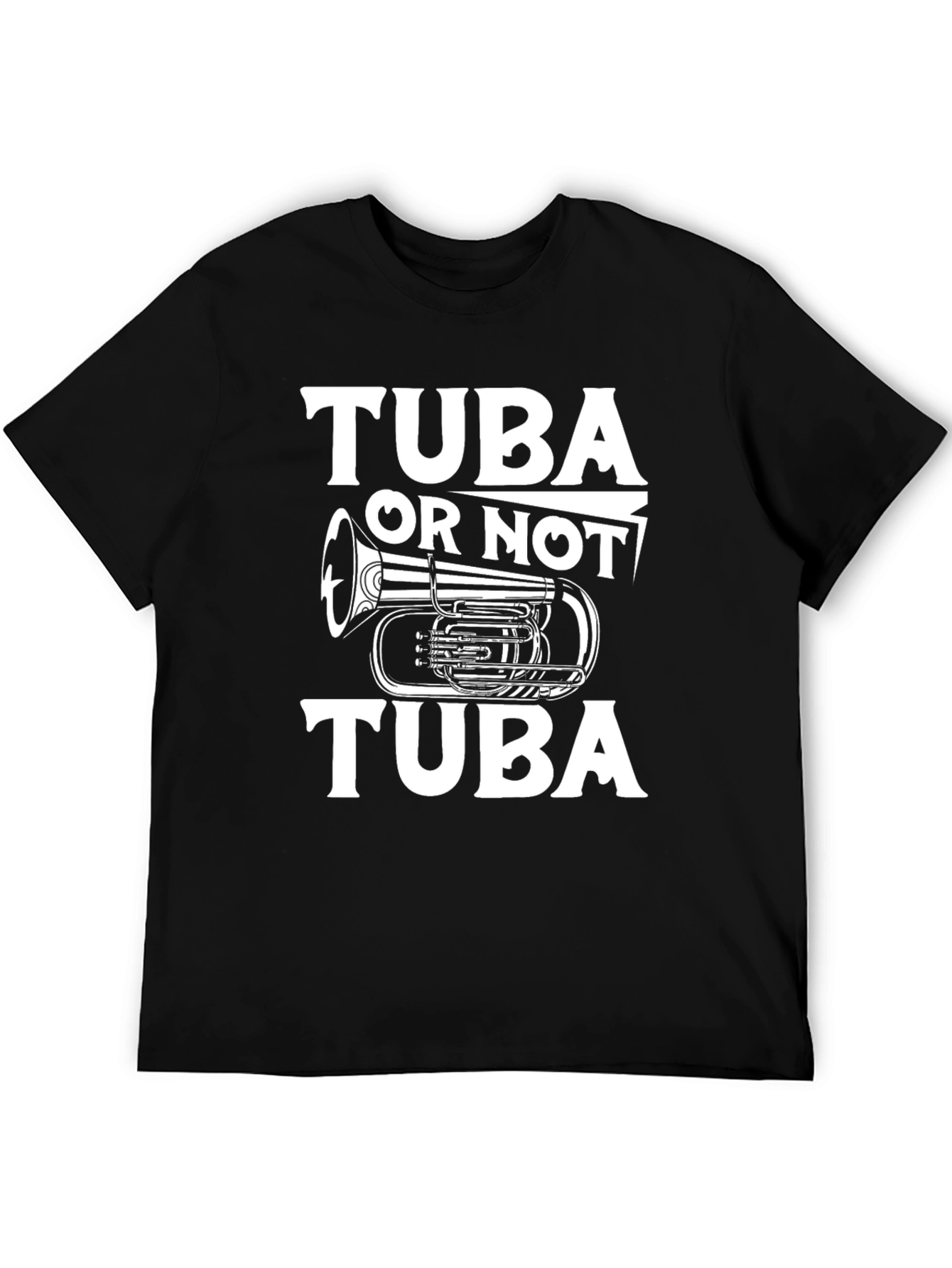 Tuba Or Not Tuba Black Graphic Tee