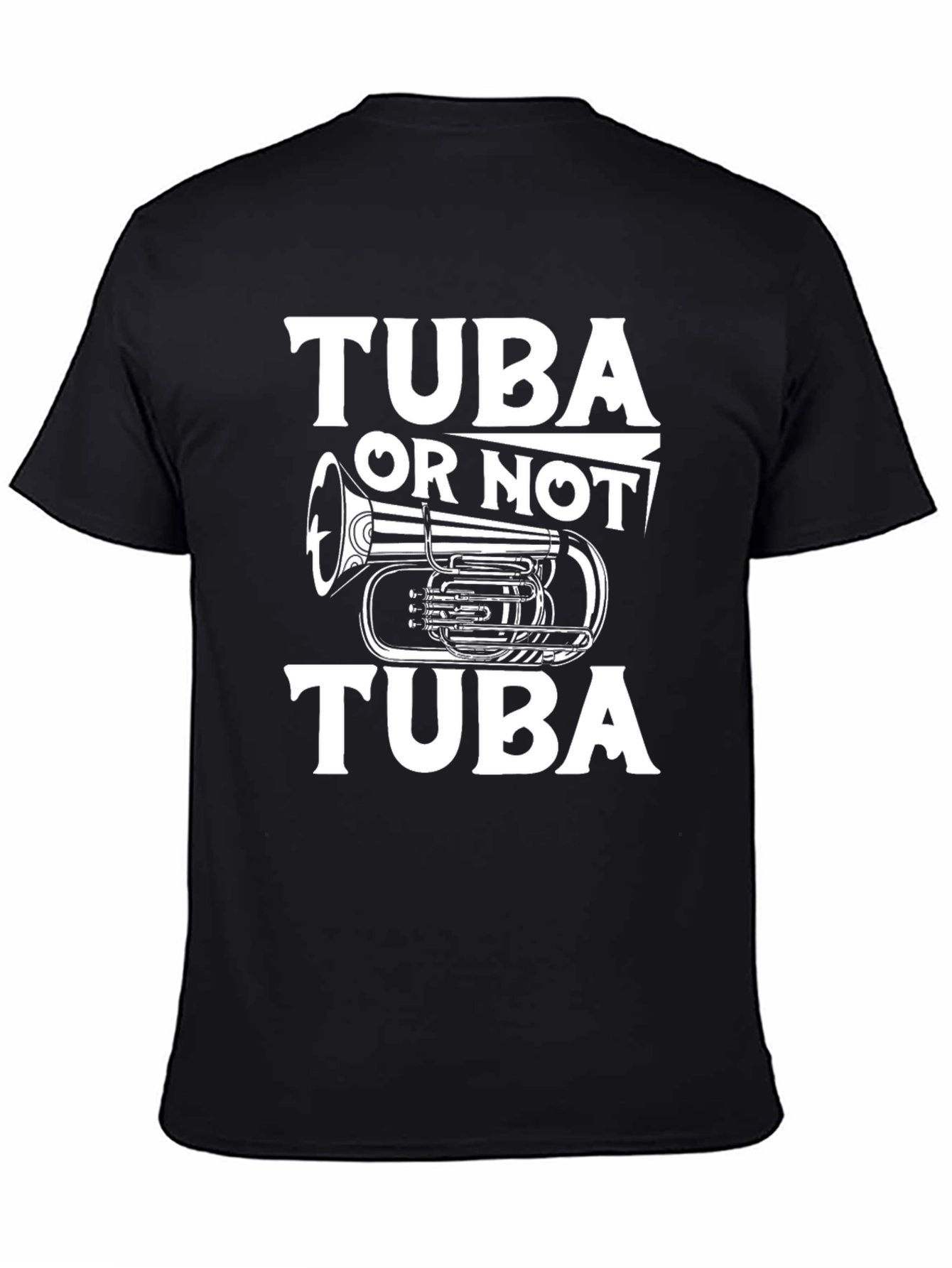 Tuba Or Not Tuba Black Graphic Tee