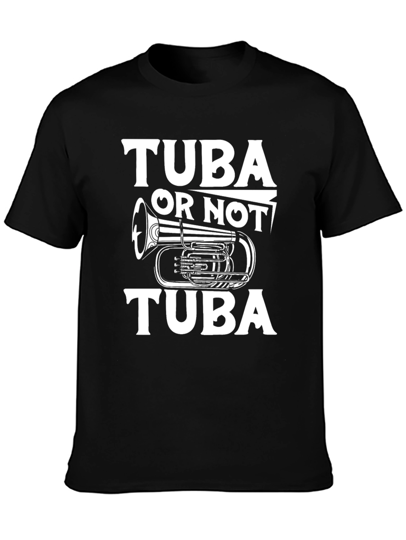 Tuba Or Not Tuba Black Graphic Tee