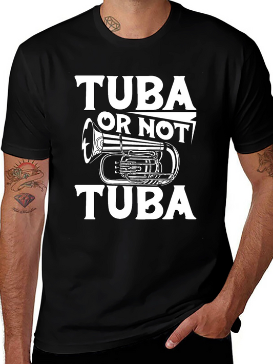 Tuba Or Not Tuba Black Graphic Tee
