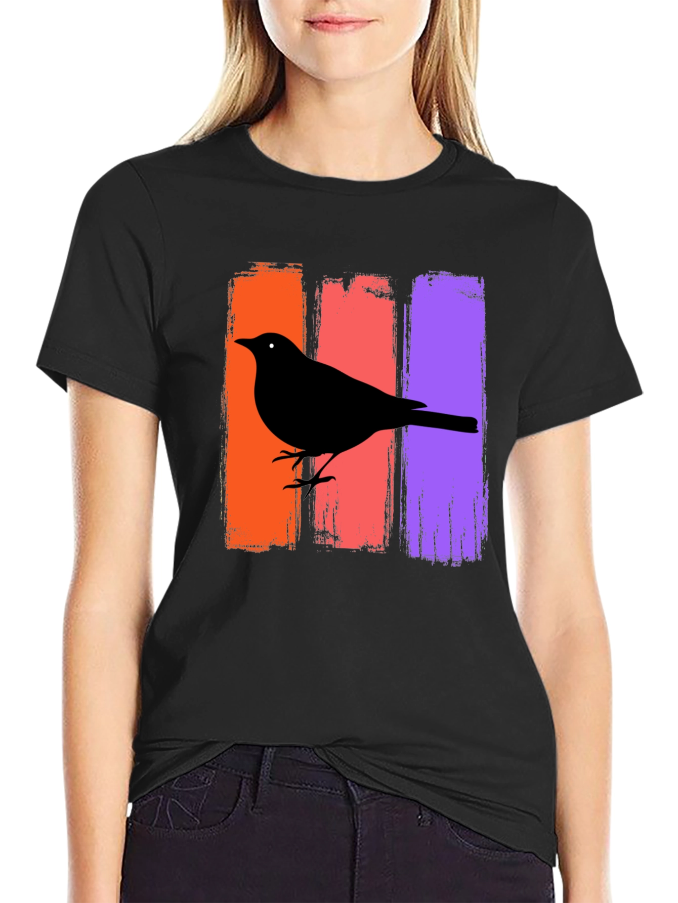 Mens Bird Silhouette Graphic Tee