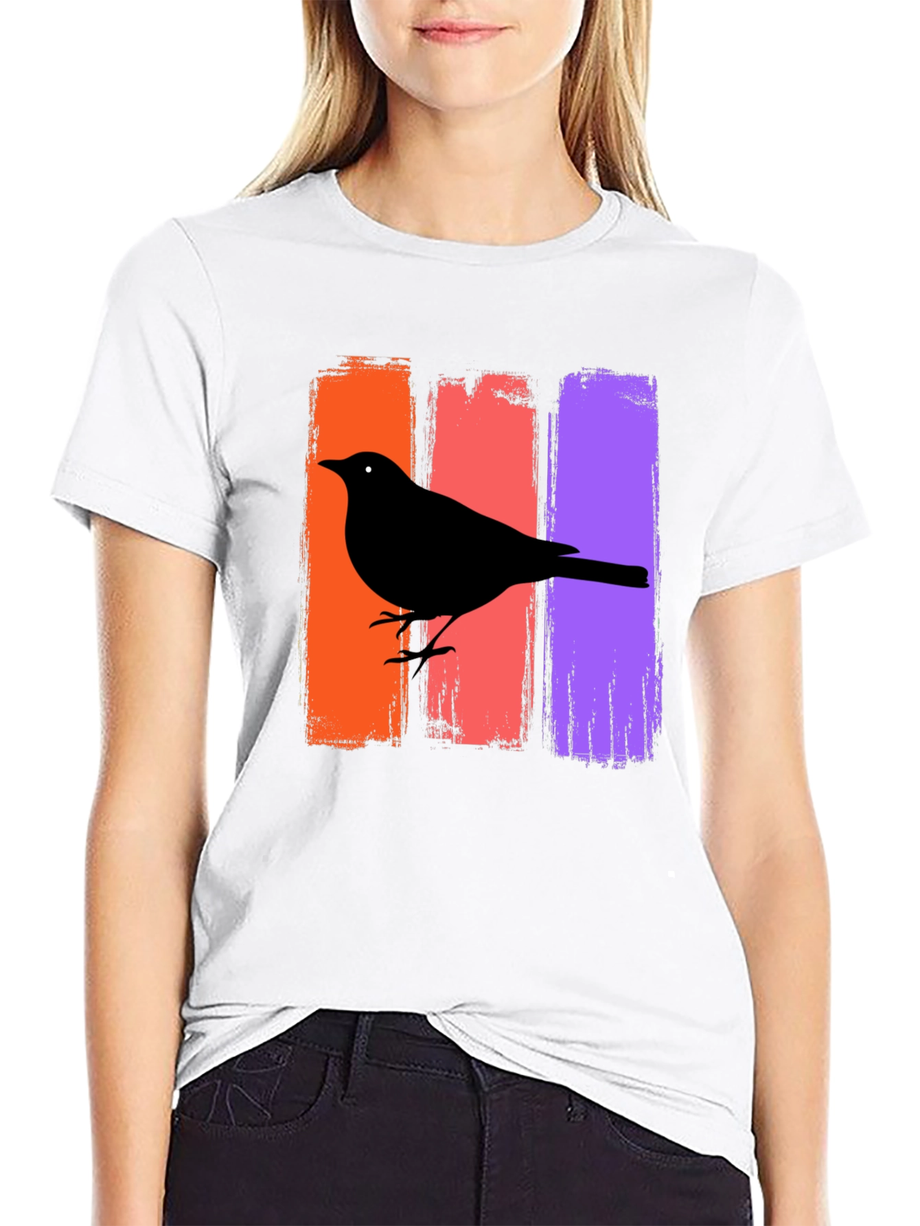 Mens Bird Silhouette Graphic Tee